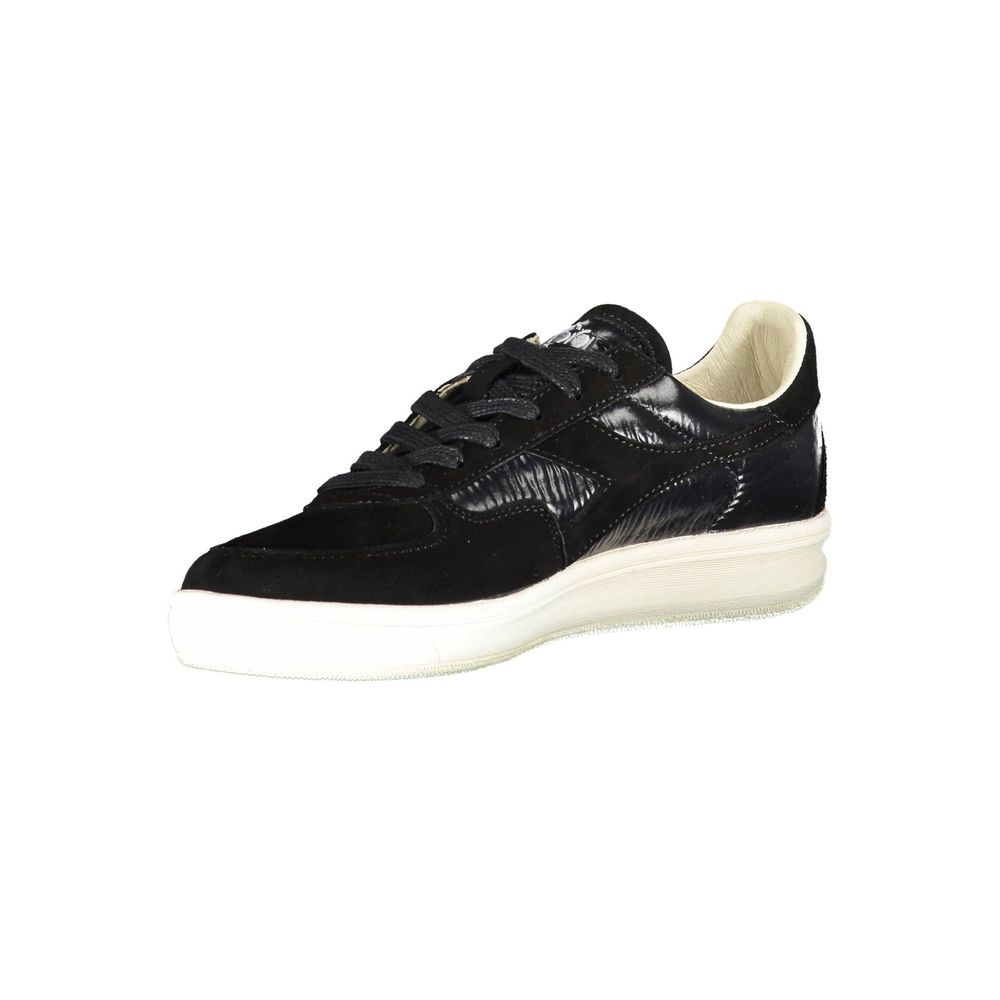 Diadora Chic Black Lace-Up Sneakers με κρύσταλλα Swarovski