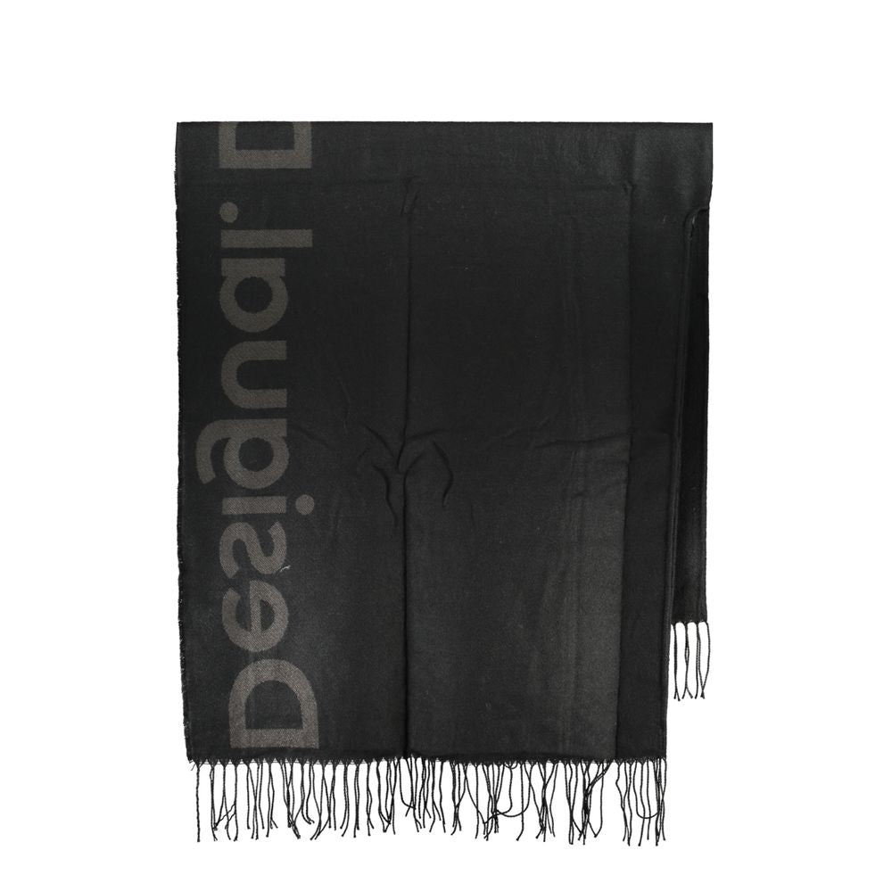 Desigual Chic Contrast Detail Poncho σε διαχρονικό μαύρο