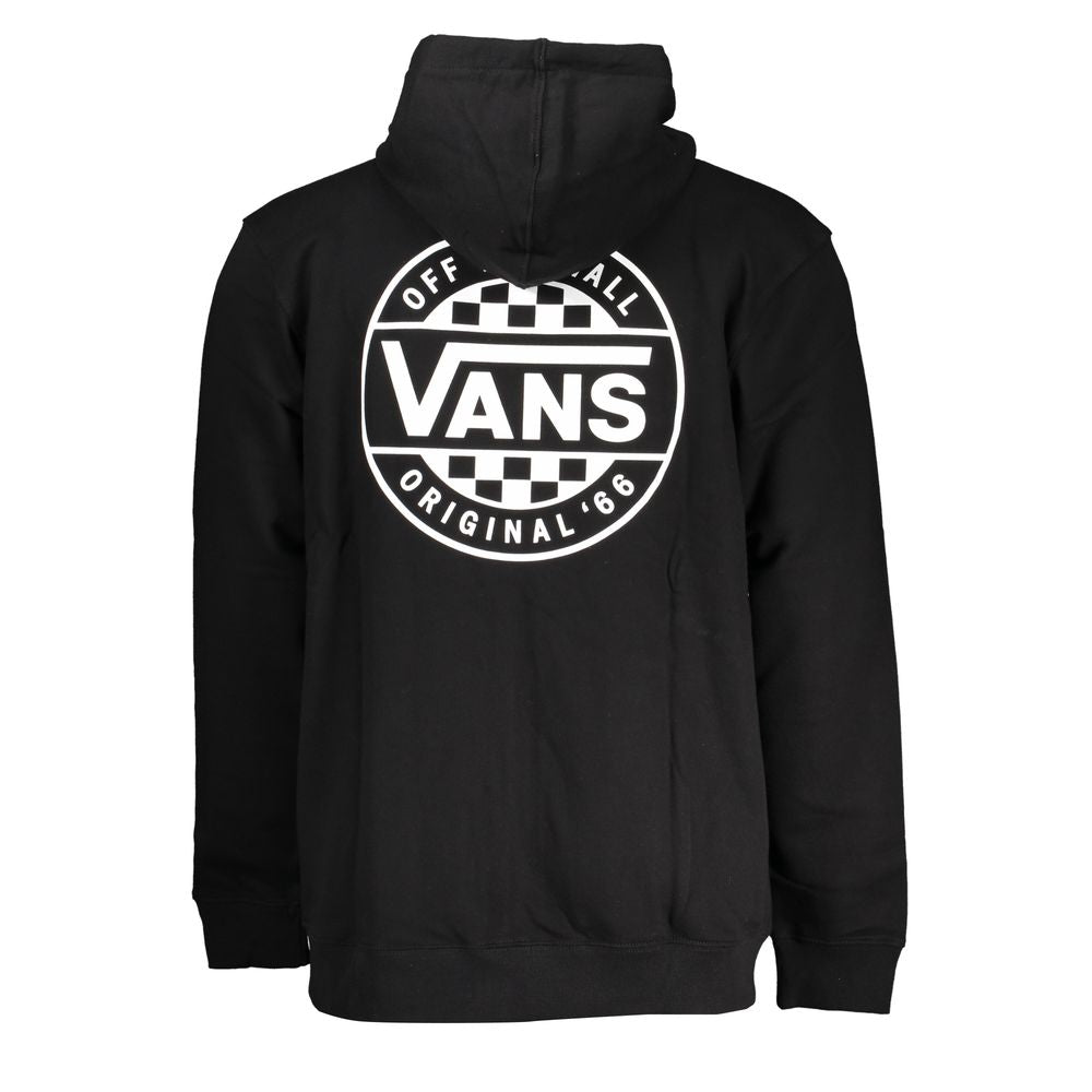 Vans Sleek μαύρο φούτερ με φερμουάρ με τύπωμα λογότυπου