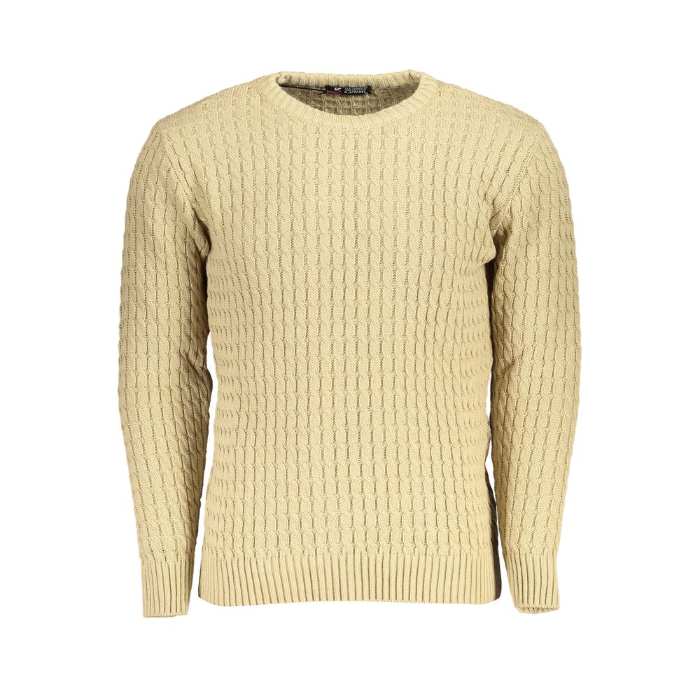 Πουλόβερ US Grand Polo Beige Twisted Crew Neck