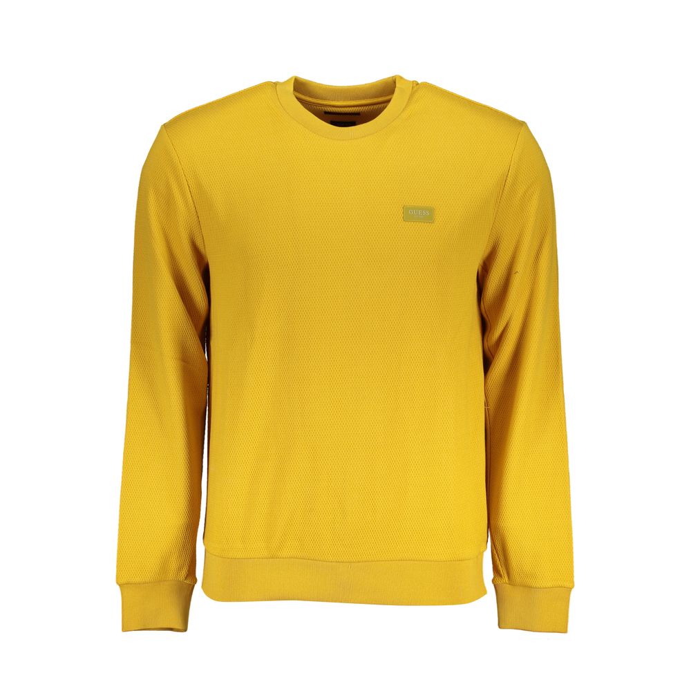 Guess Jeans Sleek Yellow Slim Fit Crew Neck πουλόβερ