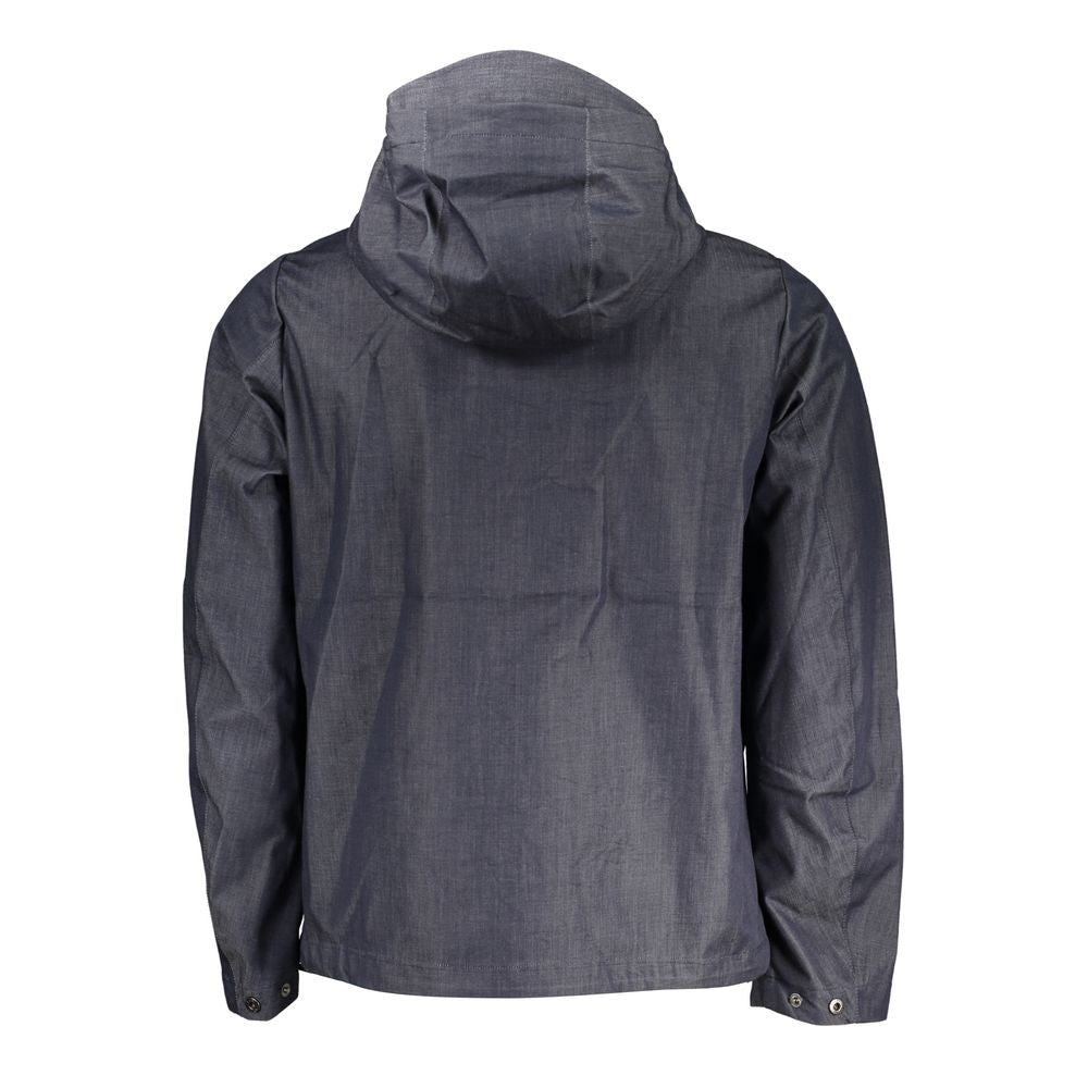 Αθλητικό μπουφάν K-WAY Chic Blue Cotton Hooded