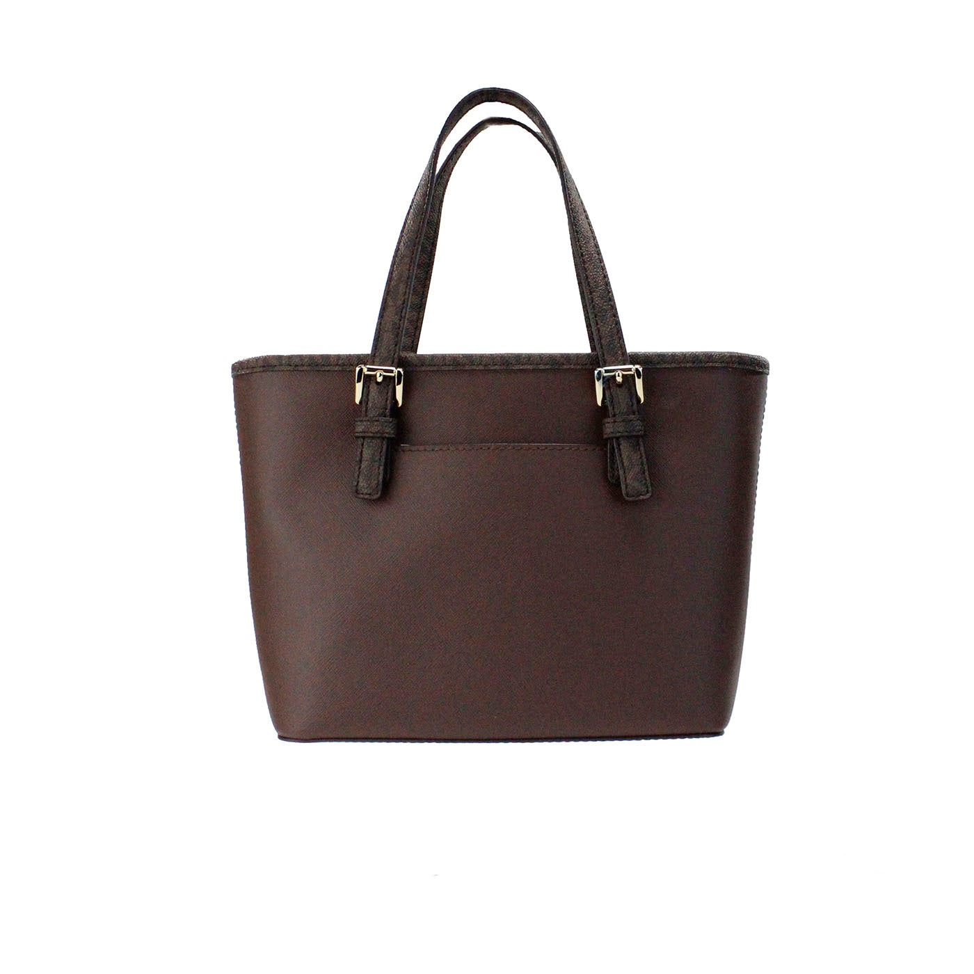 Michael Kors Jet Set Mocha Leather XS Carryall Top Zip Tote Τσάντα Τσάντα