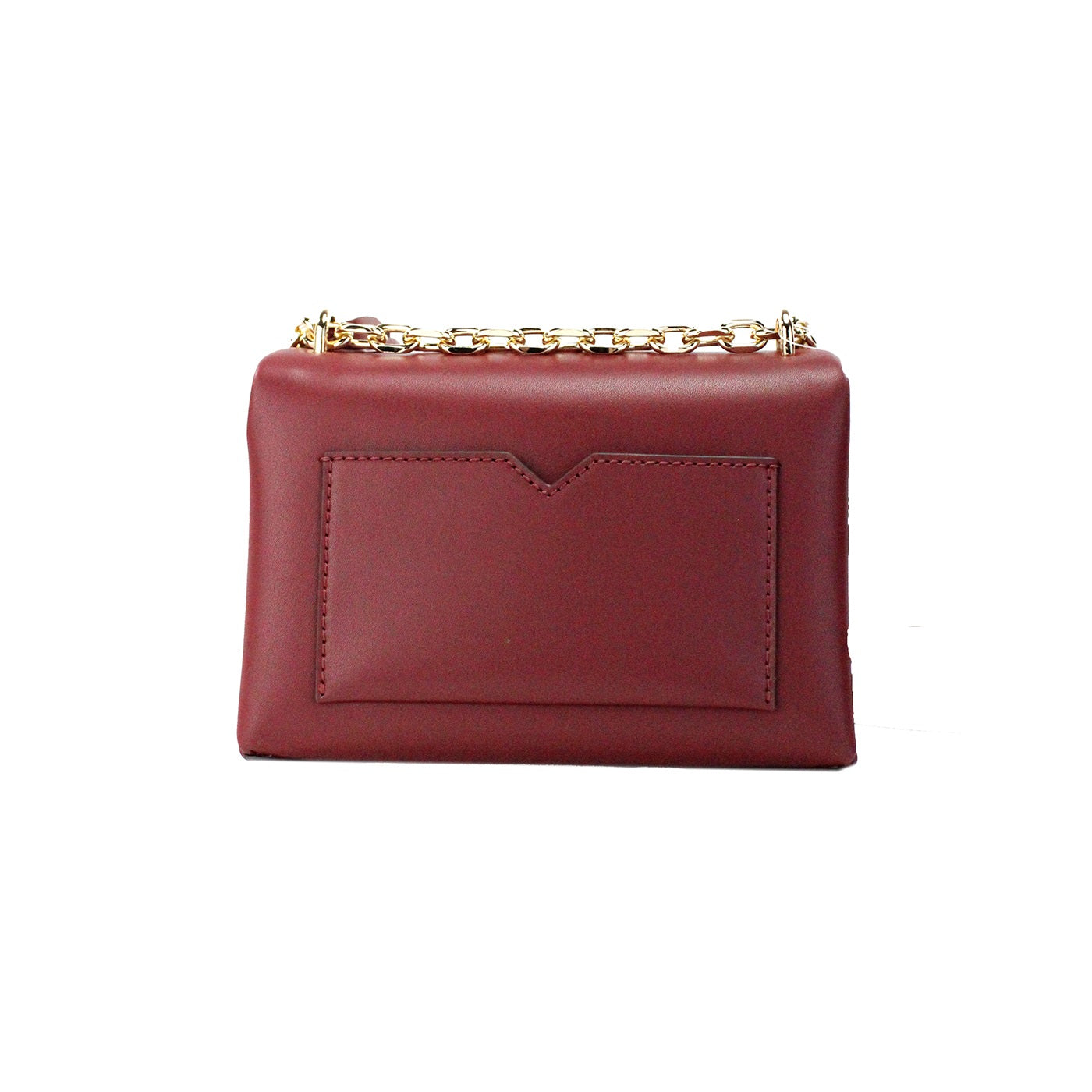 Michael Kors Cece Small Dark Cherry Vegan Leather Cabrio Flap Crossbody τσάντα