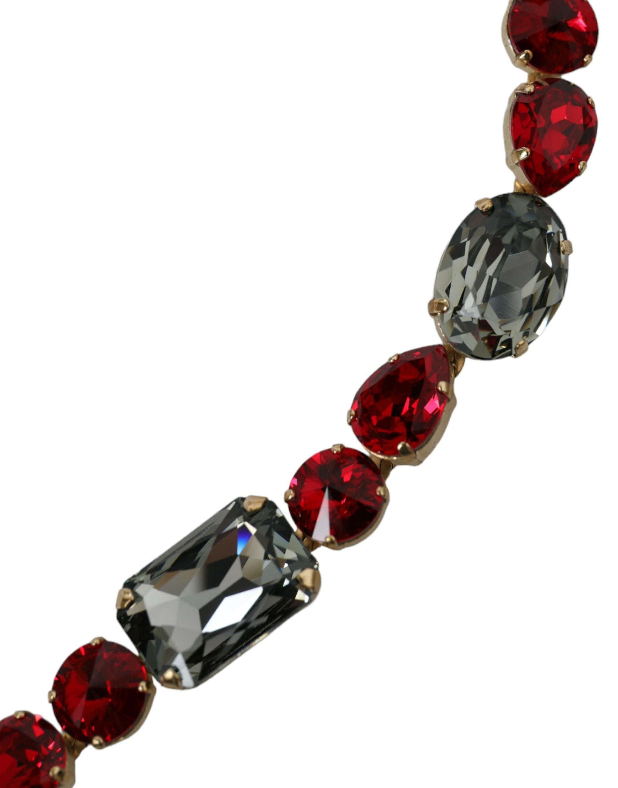 Ζώνη μέσης με πόρπη Dolce &amp; Gabbana Radiant Red Crystal