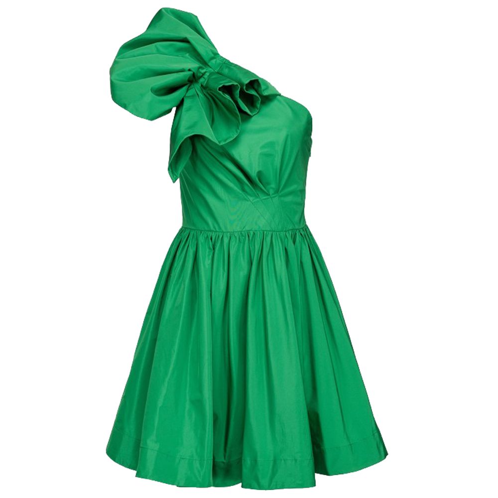 Φόρεμα PINKO Chic Green Draped Bustier Flared