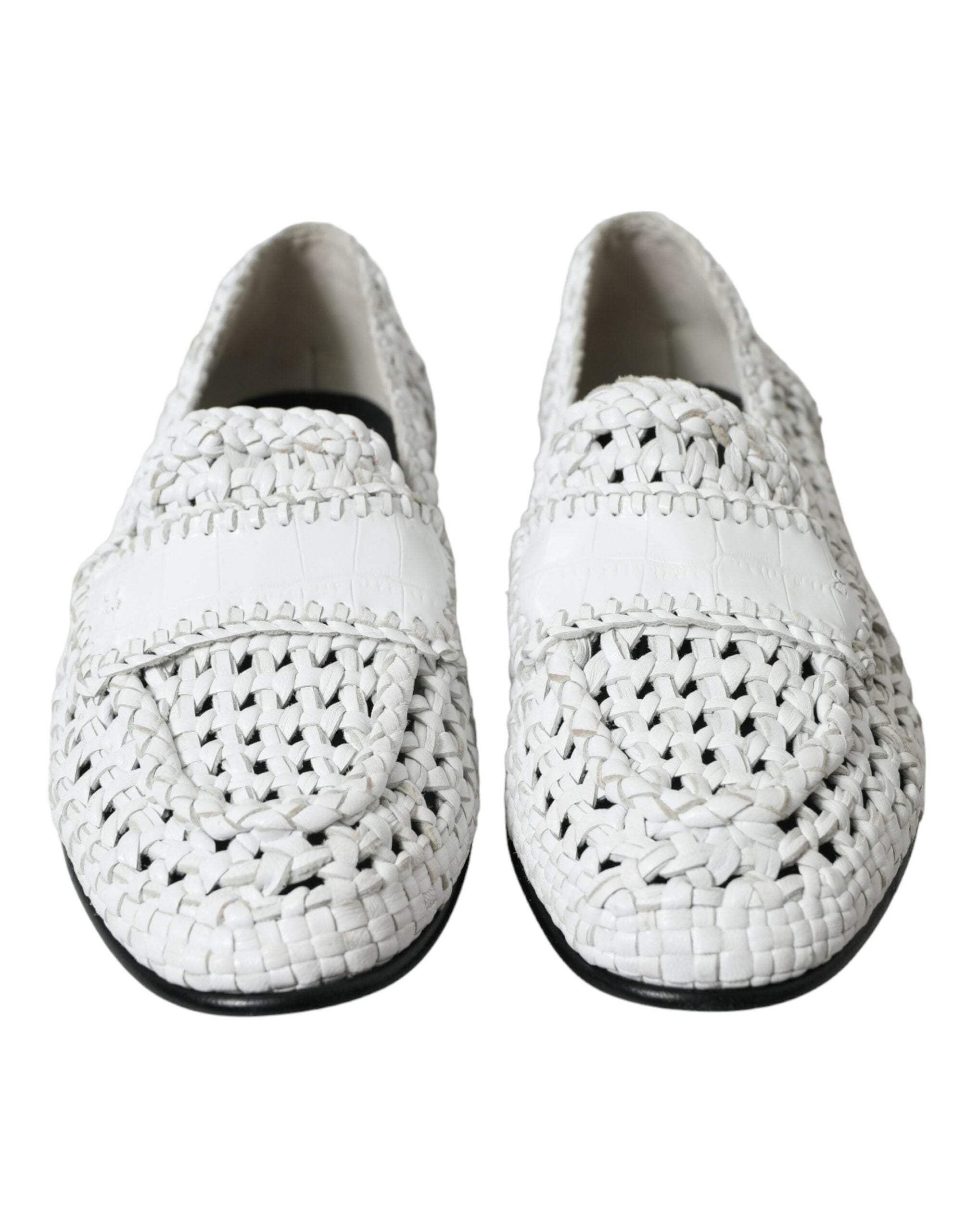 Dolce &amp; Gabbana Elegant White Loafer Slip-Ons