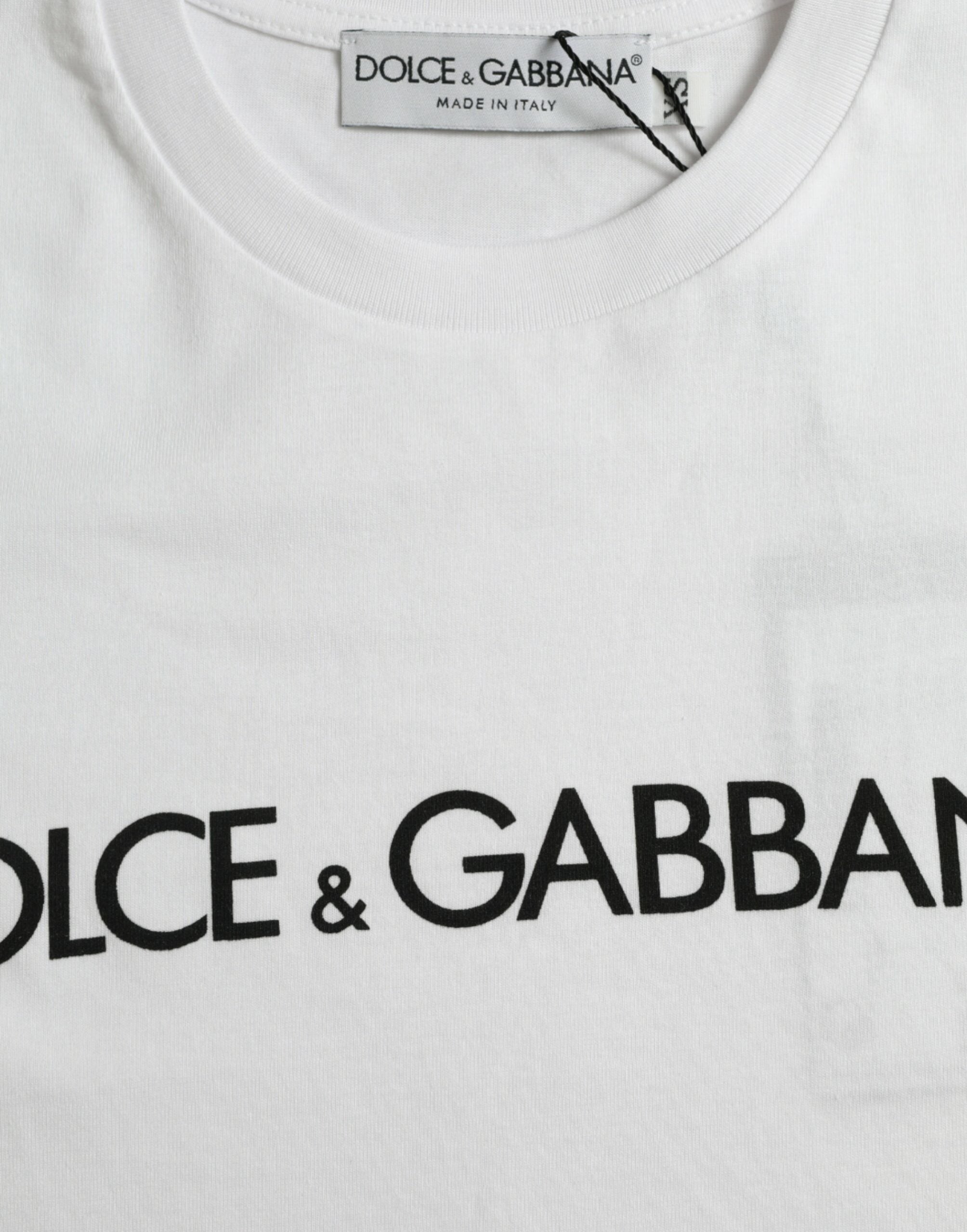 Κομψό μπλουζάκι με λευκό λογότυπο Dolce &amp; Gabbana