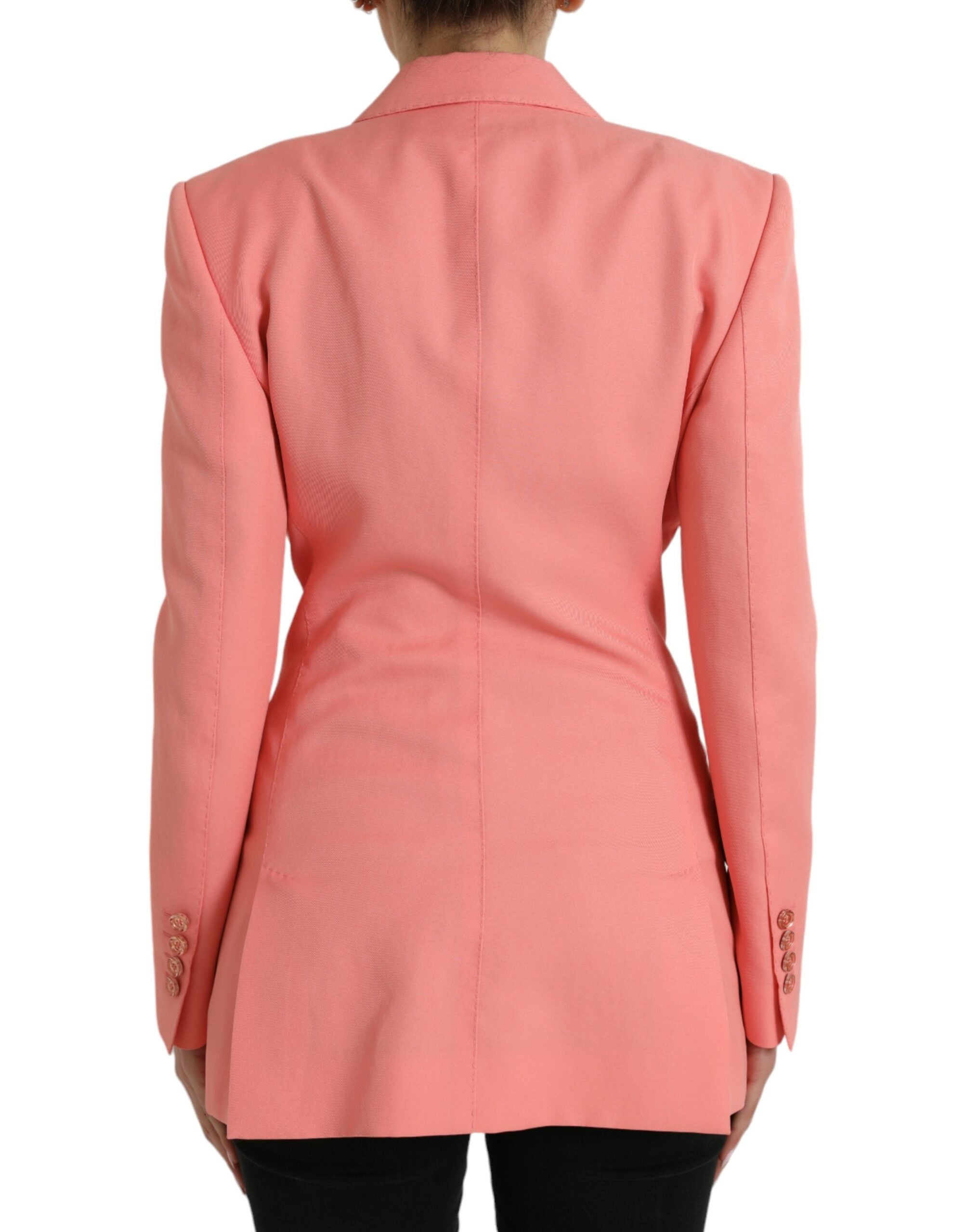 Dolce &amp; Gabbana Chic Pink Peak Lapel Blazer