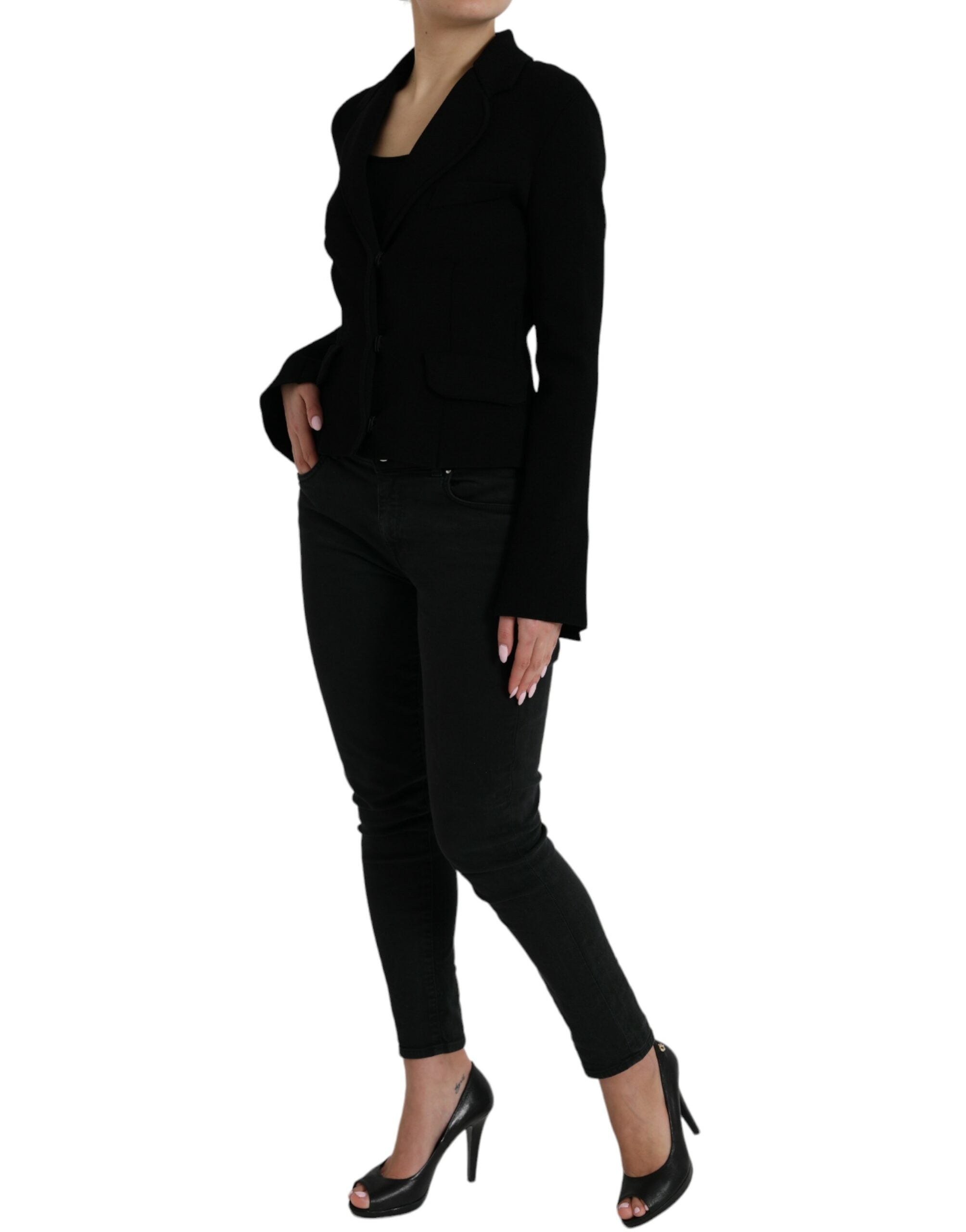 Dolce & Gabbana Elegant Black Designer Blazer για γυναίκες