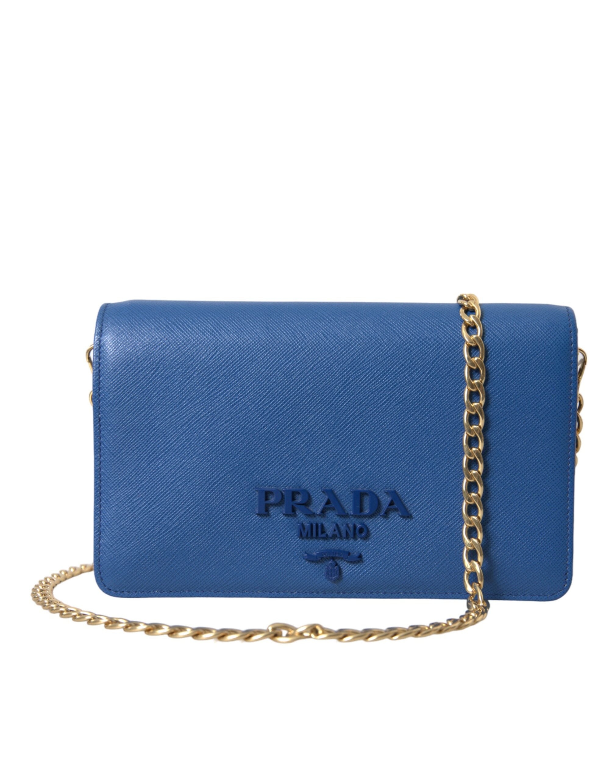 Prada Elegant Monogram Δερμάτινο τσαντάκι σφεντόνας