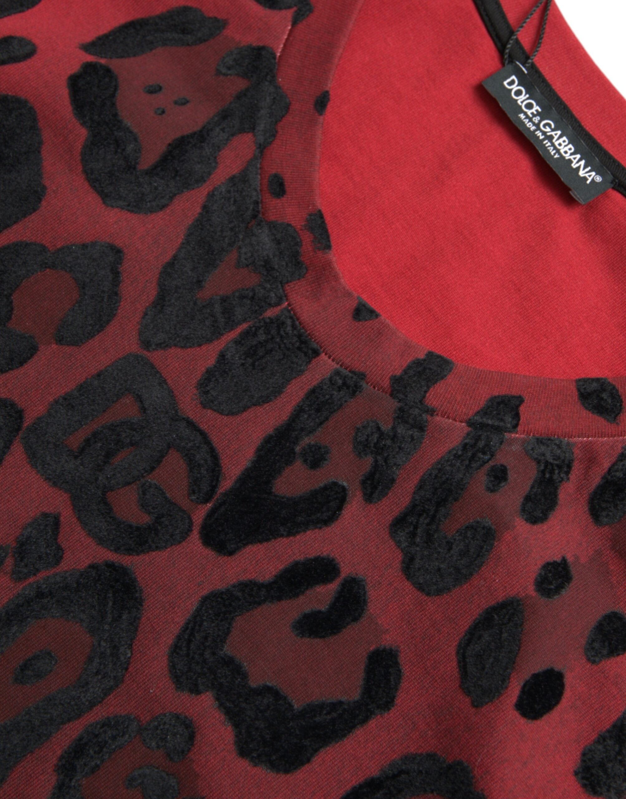 Αμάνικο μπλουζάκι από Dolce &amp; Gabbana Red Leopard Print