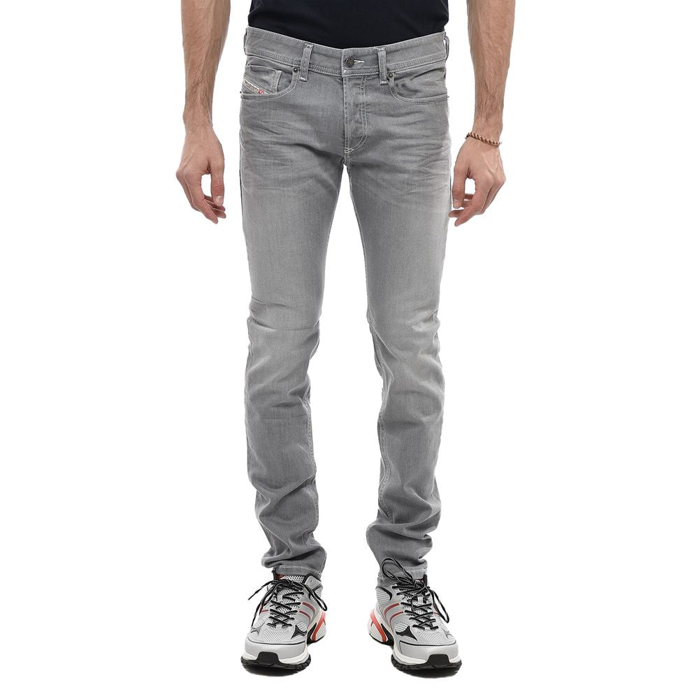 Diesel Grey Cotton Jeans &amp; Pant