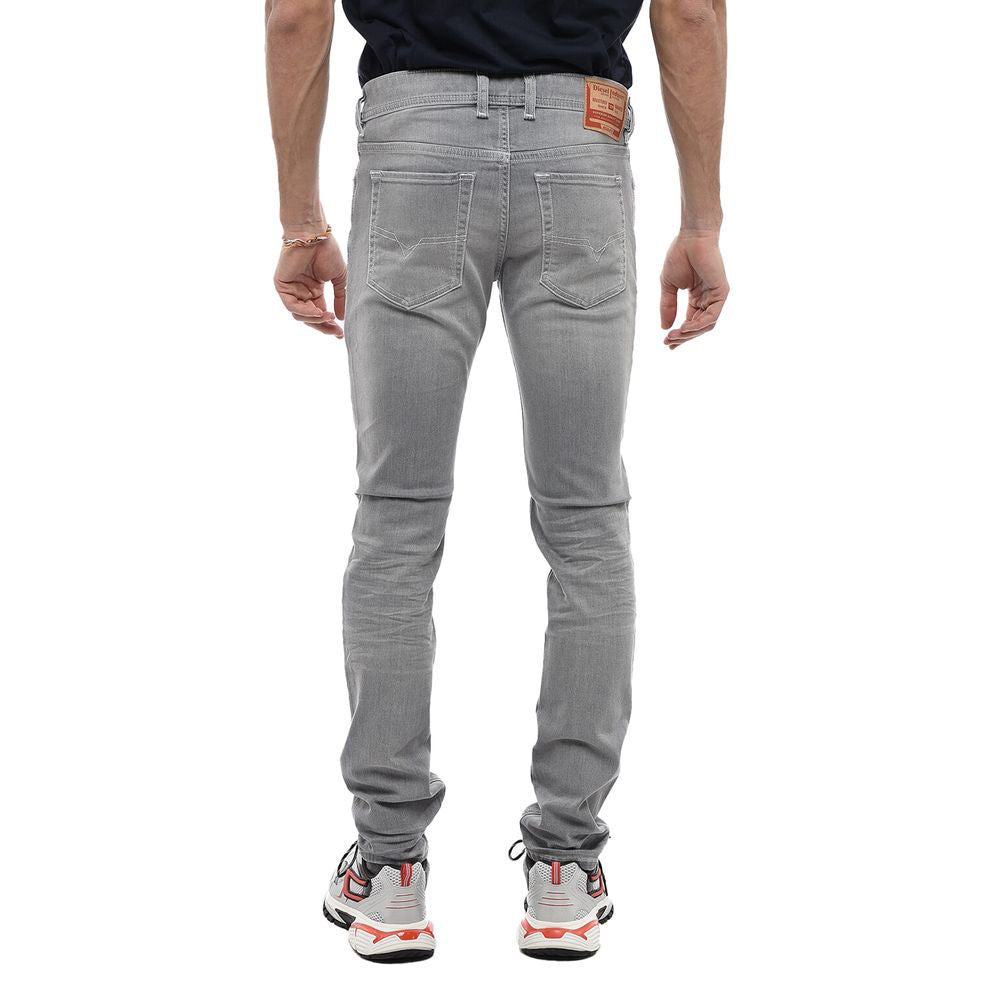 Diesel Grey Cotton Jeans &amp; Pant