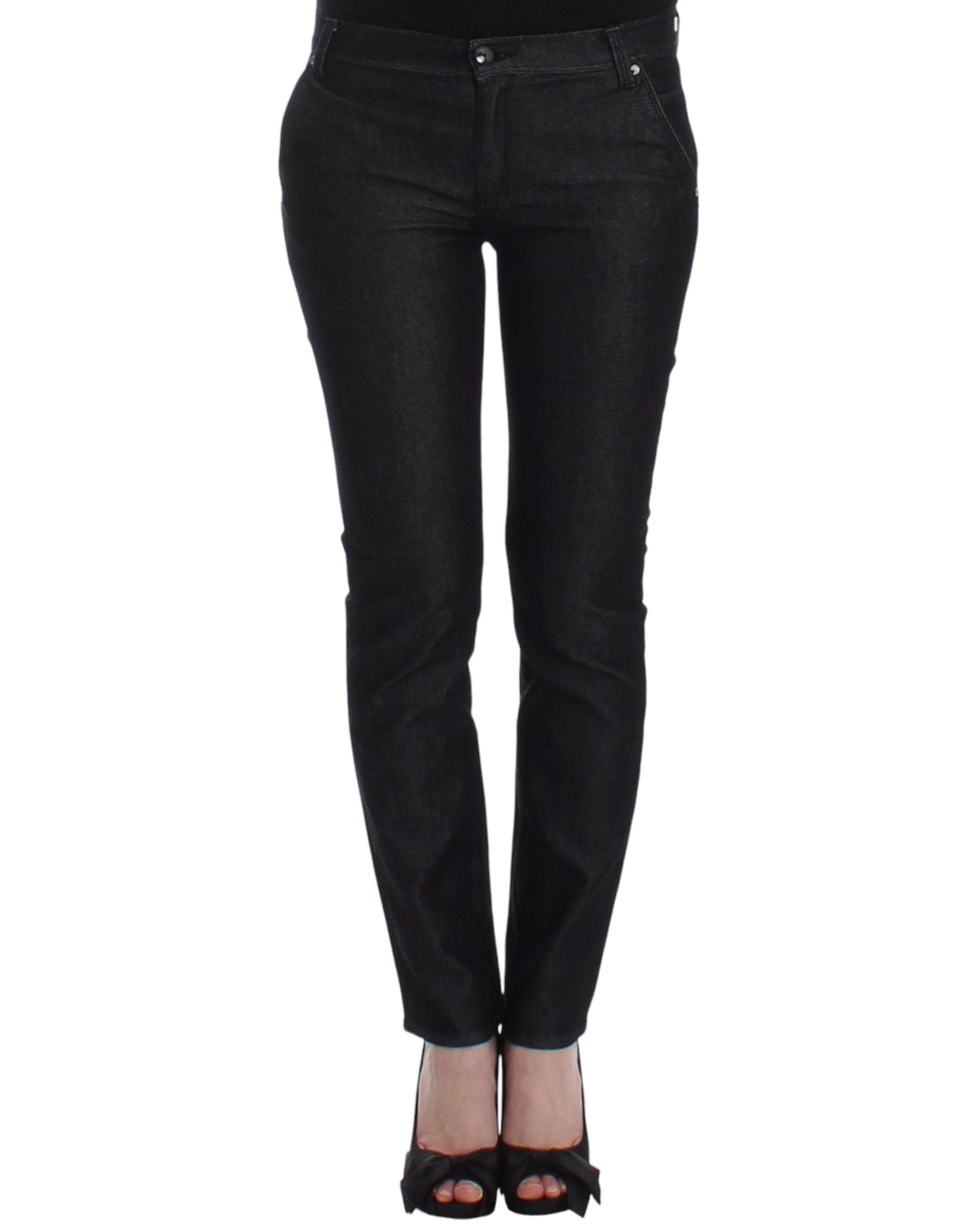 Ermanno Scervino Chic Μαύρο Skinny Jeans - Κομψό &amp; Slim Fit