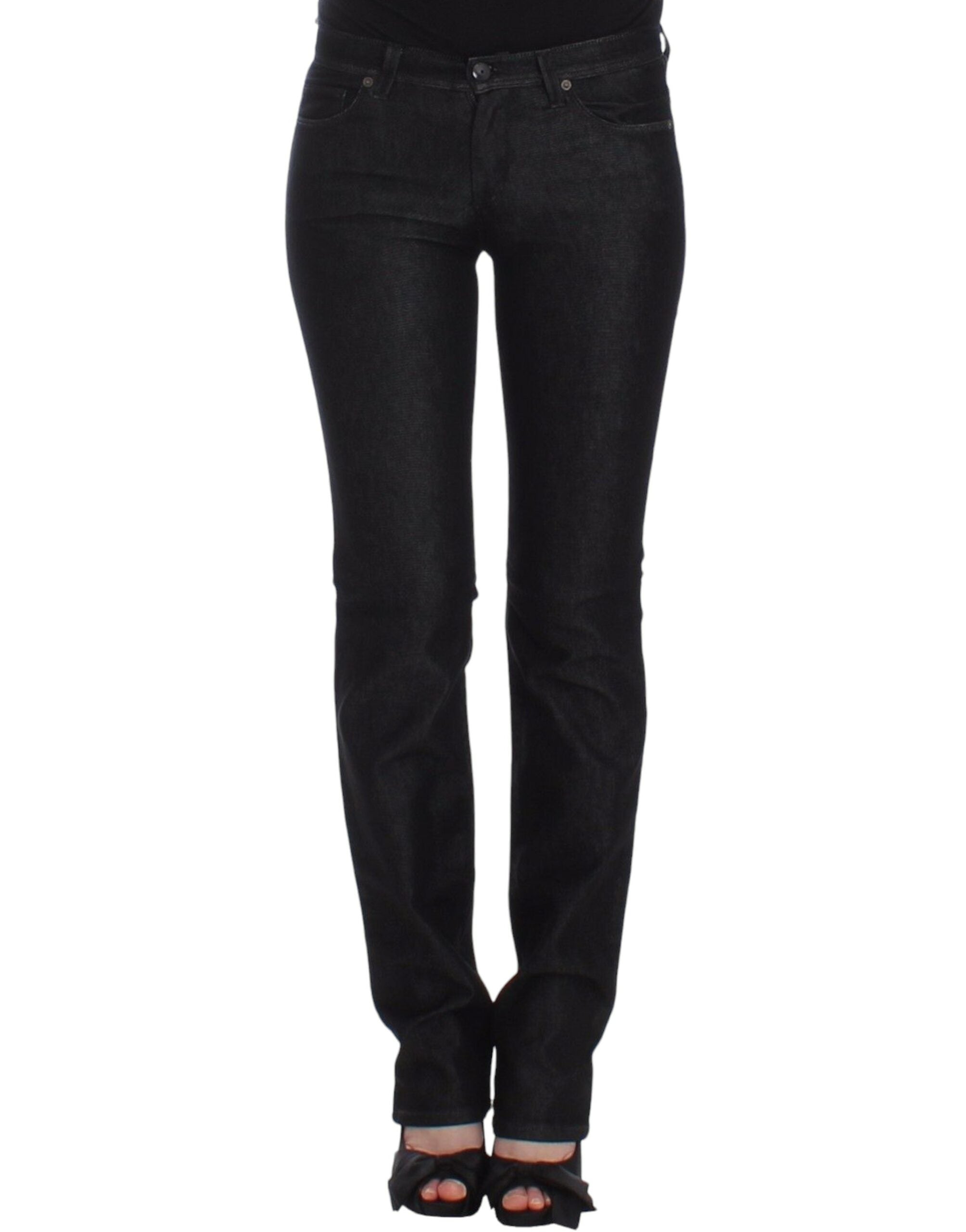 Ermanno Scervino Chic Μαύρο Slim Skinny Jeans