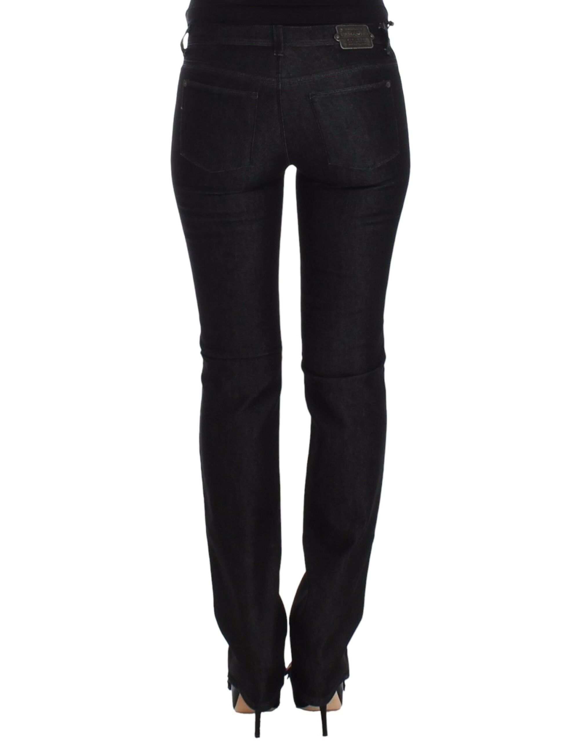 Ermanno Scervino Chic Μαύρο Slim Skinny Jeans