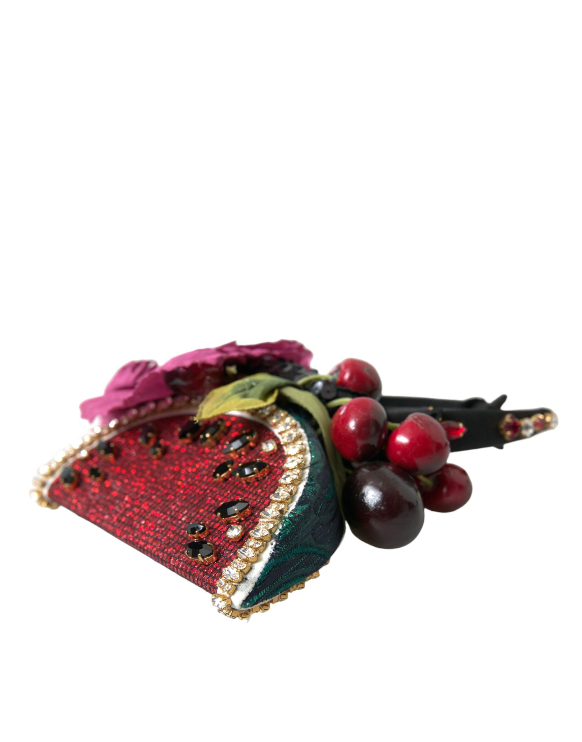 Dolce &amp; Gabbana Red Watermelon Cherry Hairband Statement Diadem