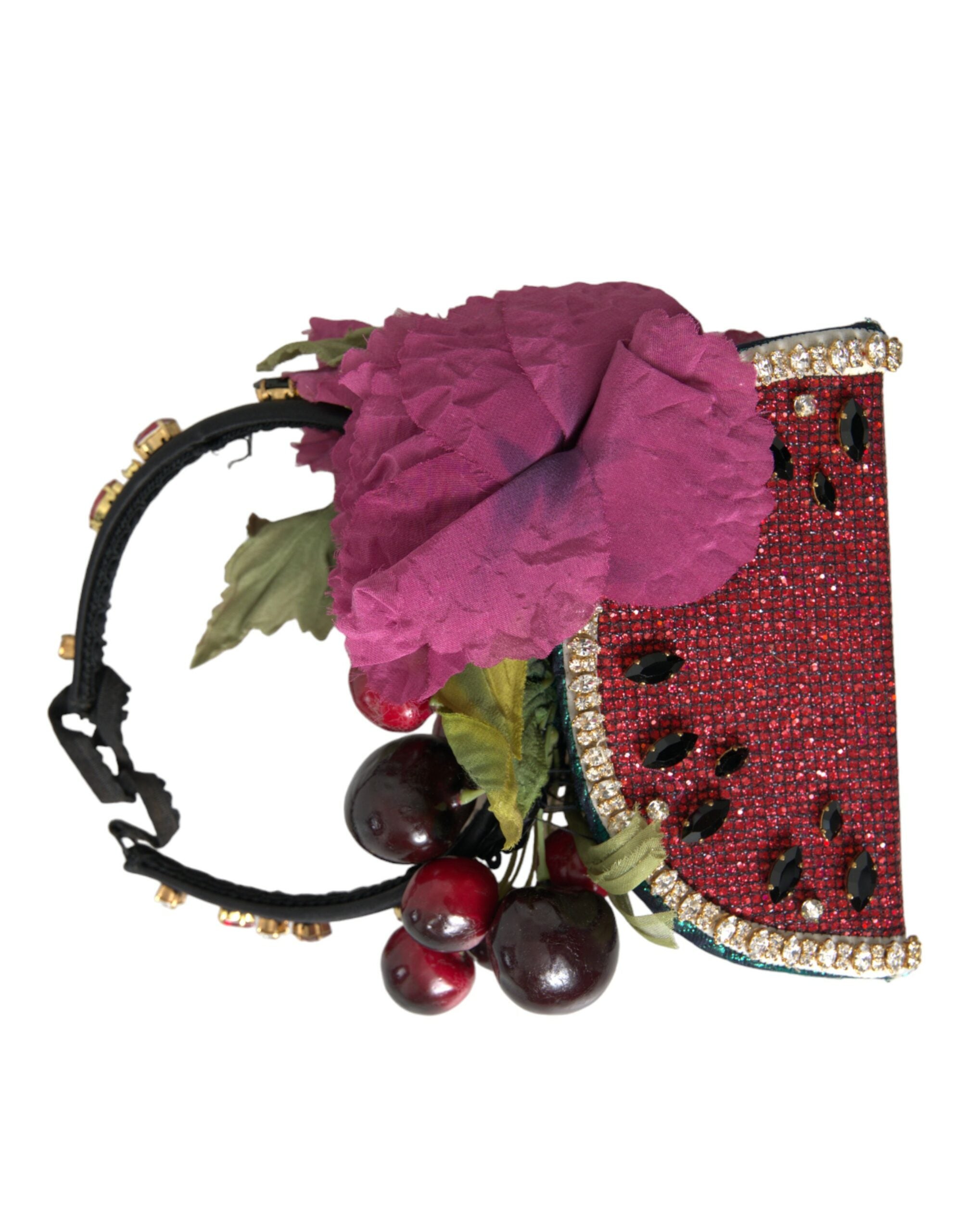 Dolce &amp; Gabbana Red Watermelon Cherry Hairband Statement Diadem