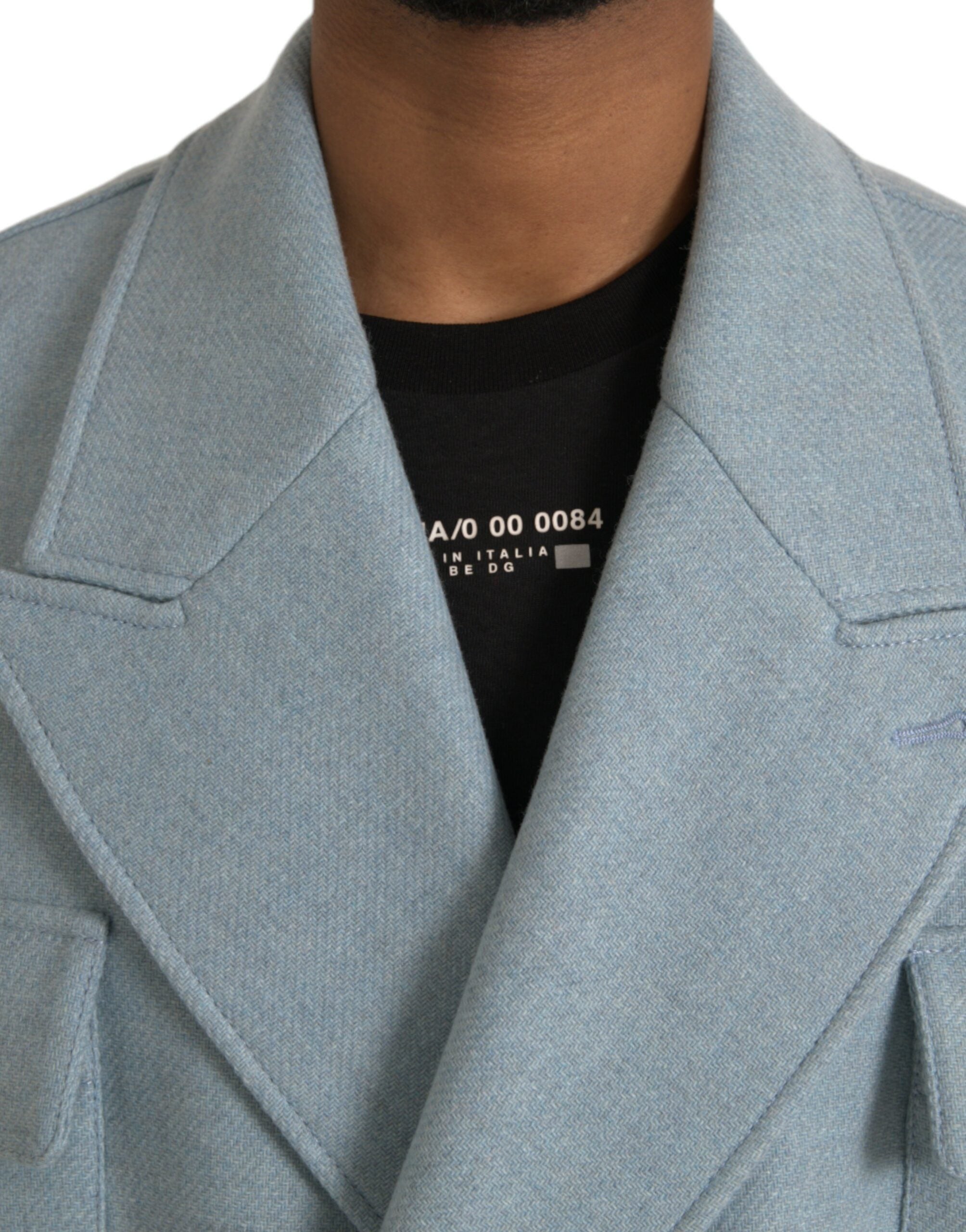 Μπουφάν Dolce &amp; Gabbana Blue Double Breasted Trench Coat