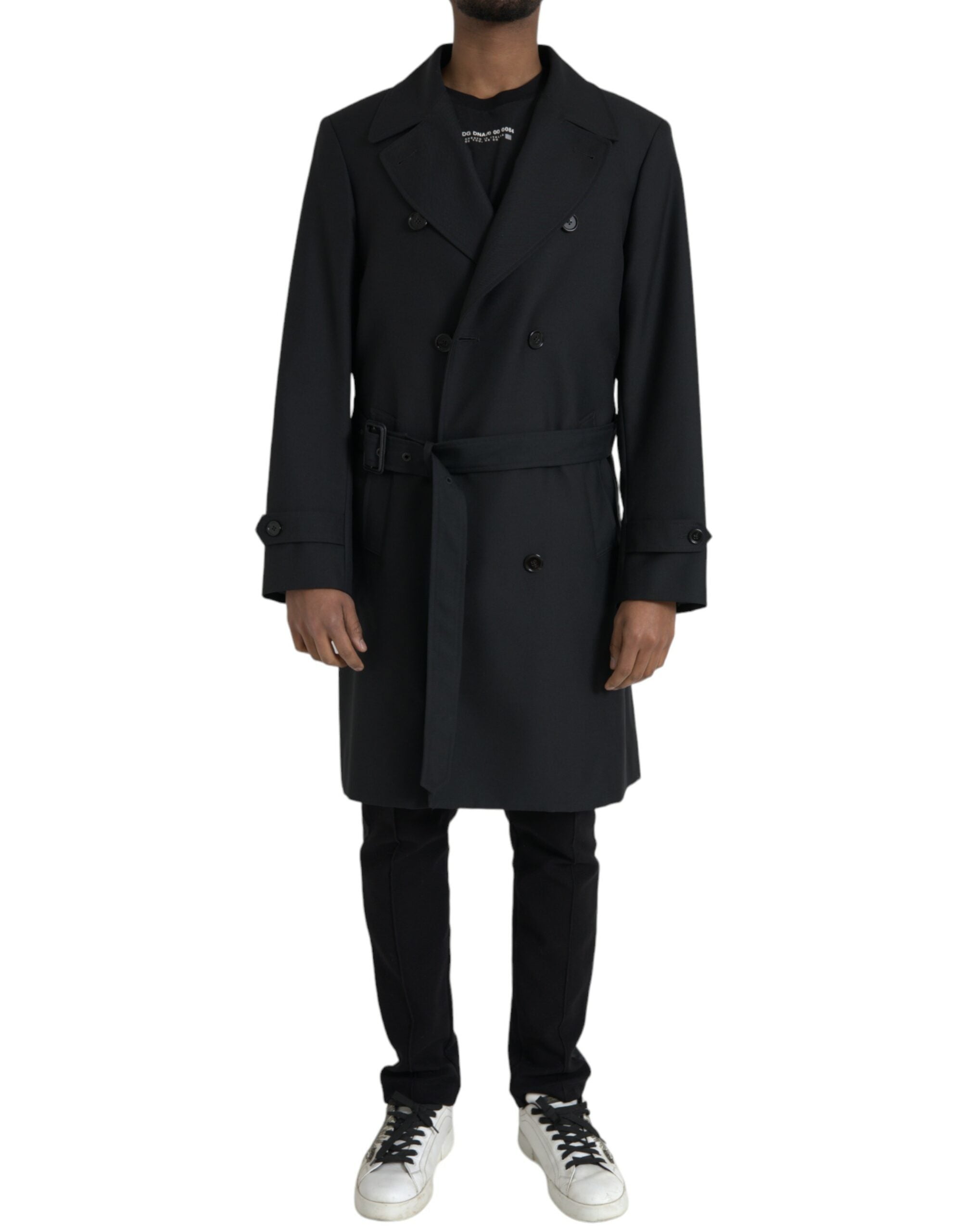 Μπουφάν Dolce &amp; Gabbana Black Double Breasted Trench Coat