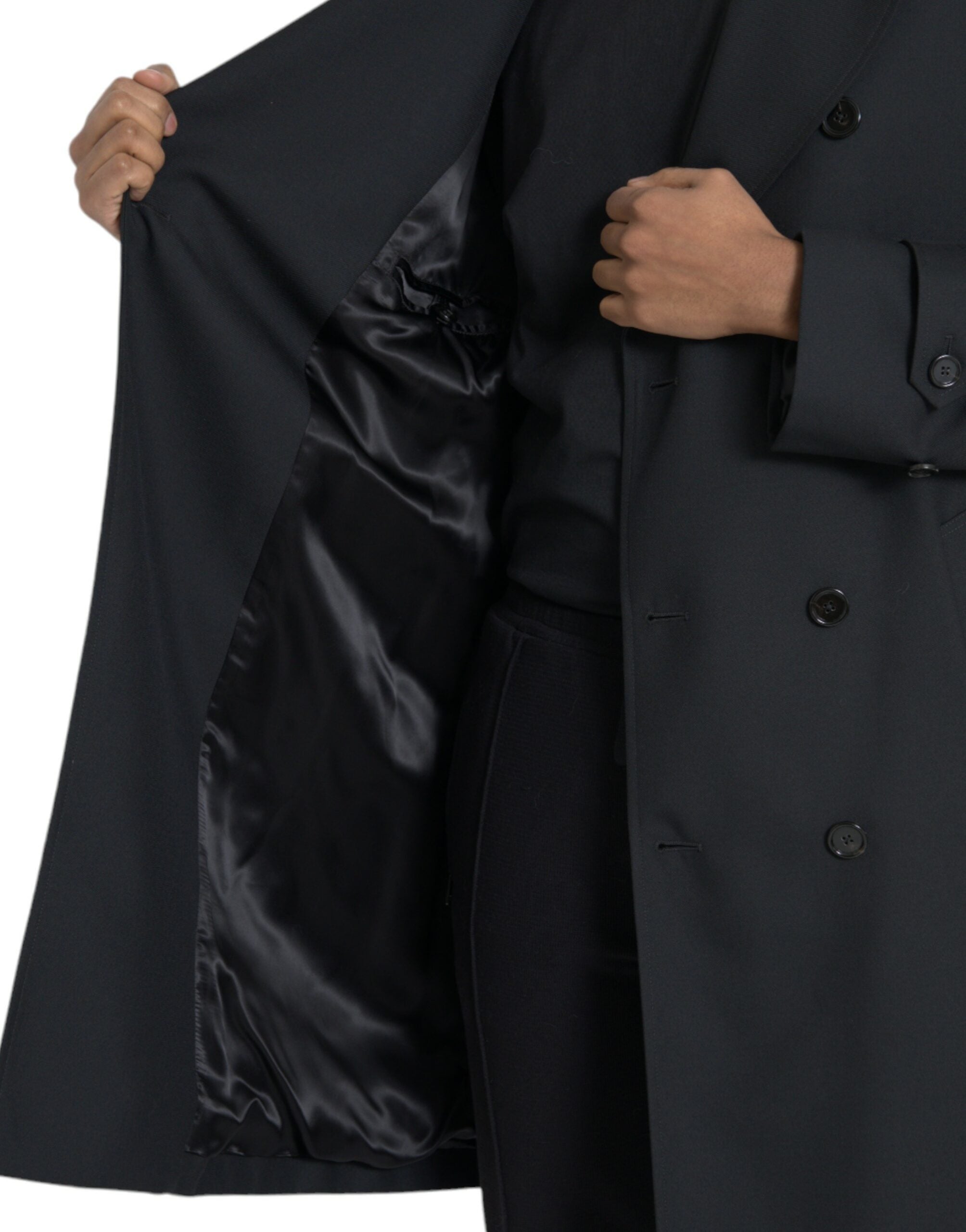 Μπουφάν Dolce &amp; Gabbana Black Double Breasted Trench Coat