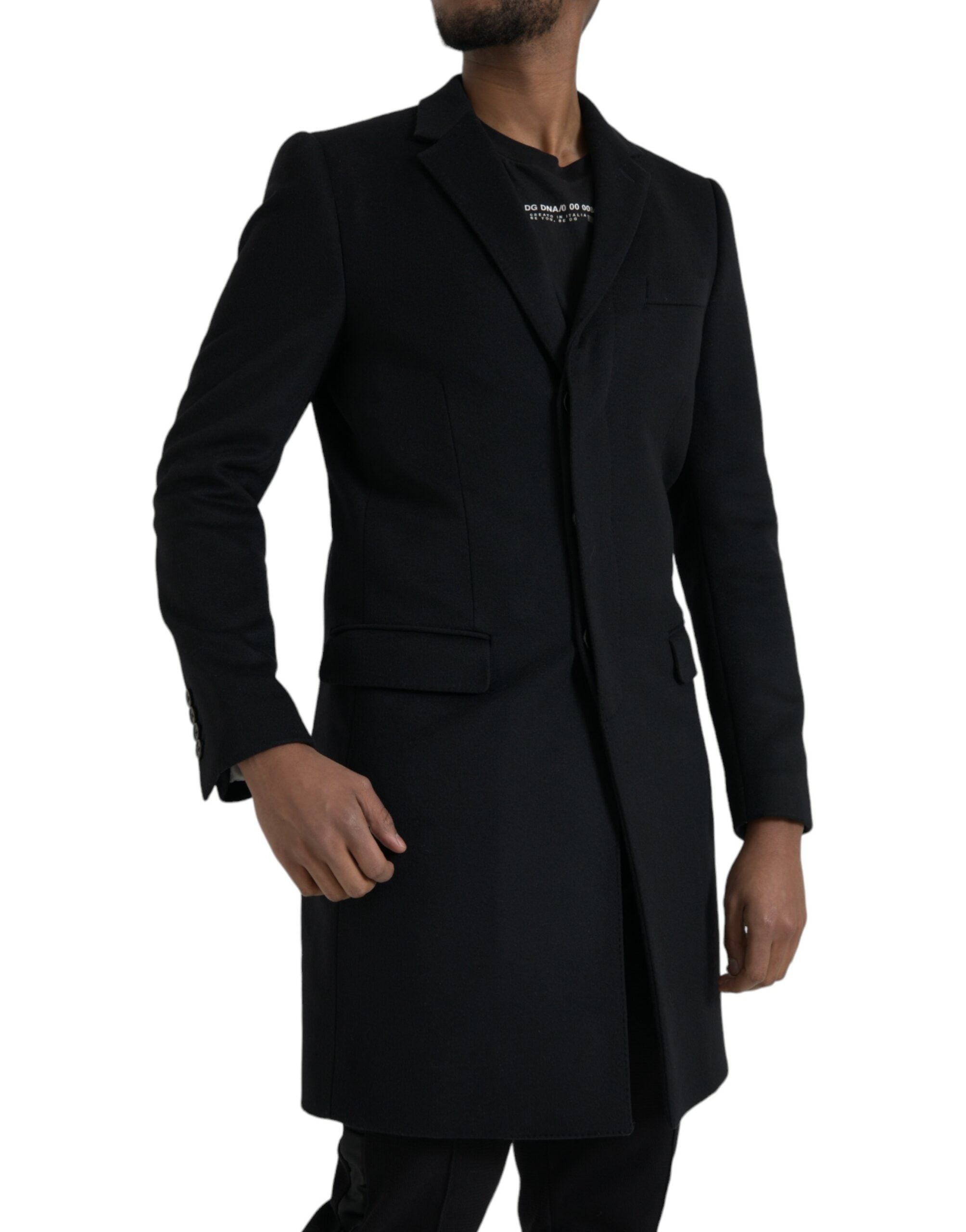 Μπουφάν Dolce &amp; Gabbana Black Single Breasted Trench Coat