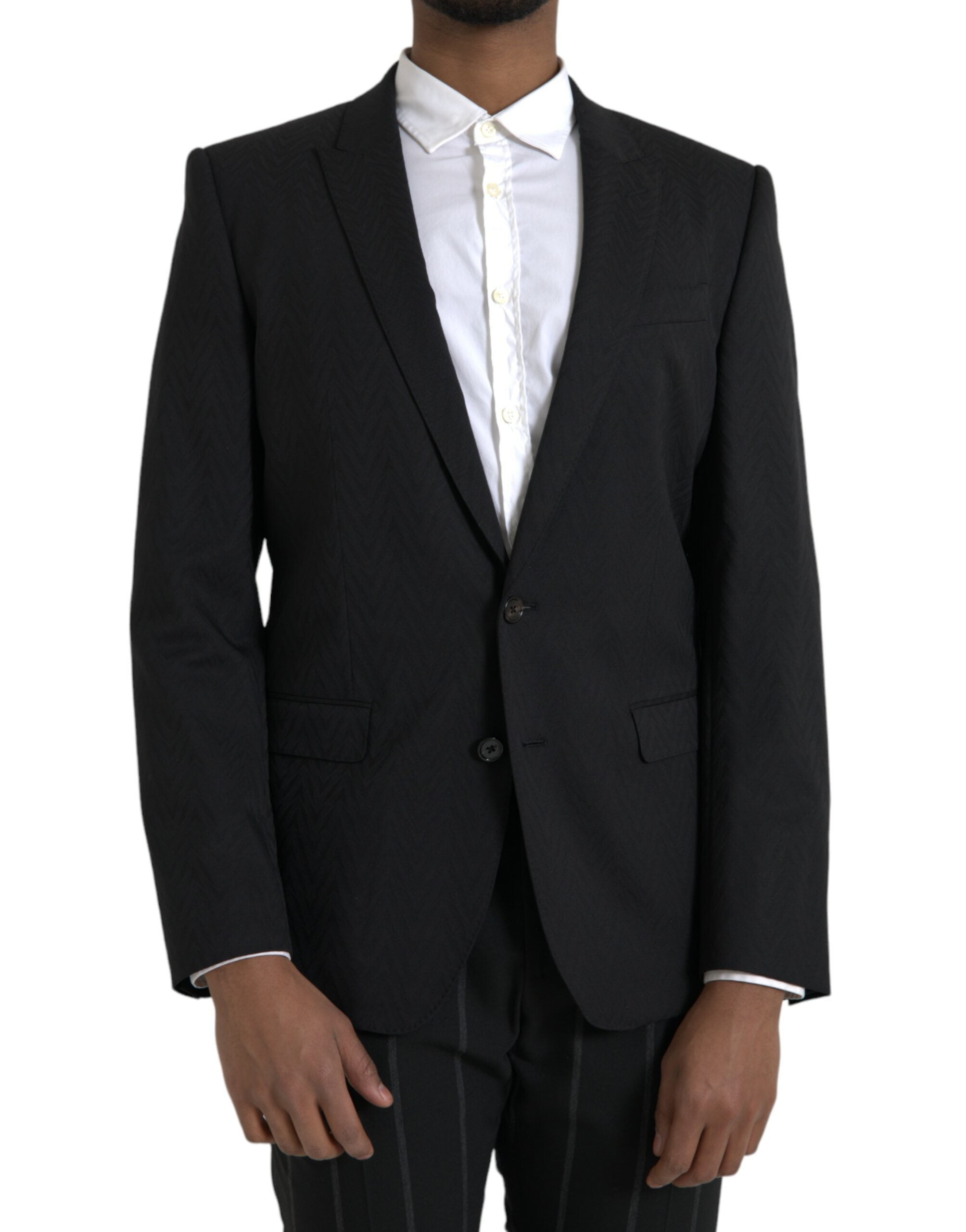 Dolce &amp; Gabbana Black MARTINI Slim Fit Jacket Blazer