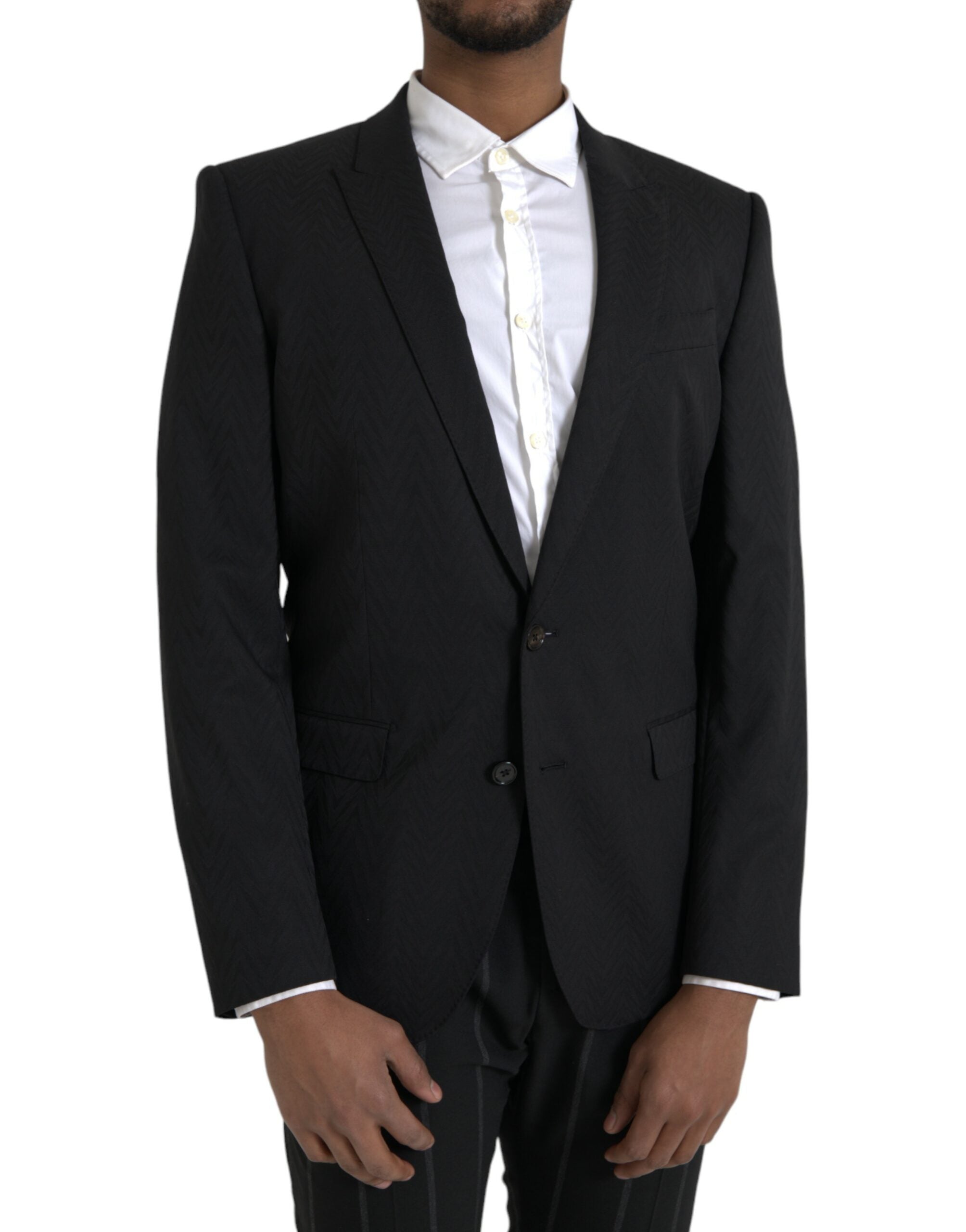 Dolce &amp; Gabbana Black MARTINI Slim Fit Jacket Blazer