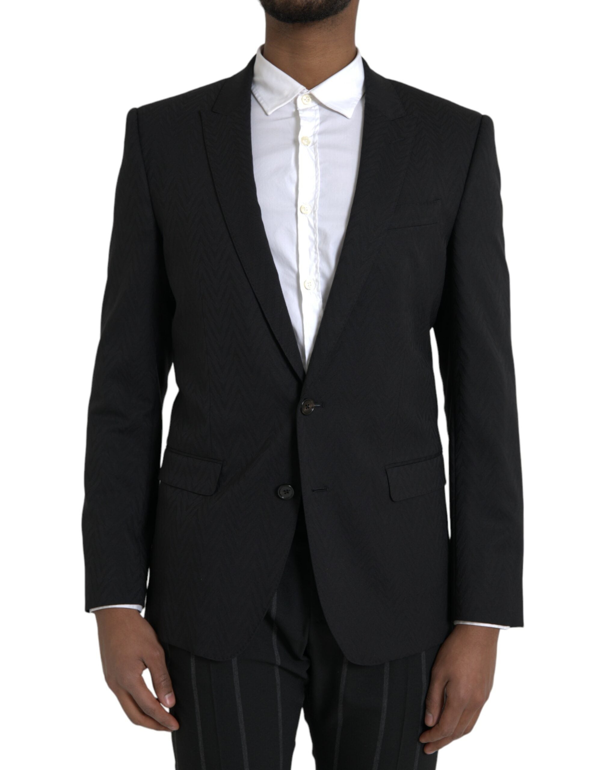 Dolce &amp; Gabbana Black MARTINI Slim Fit Jacket Blazer