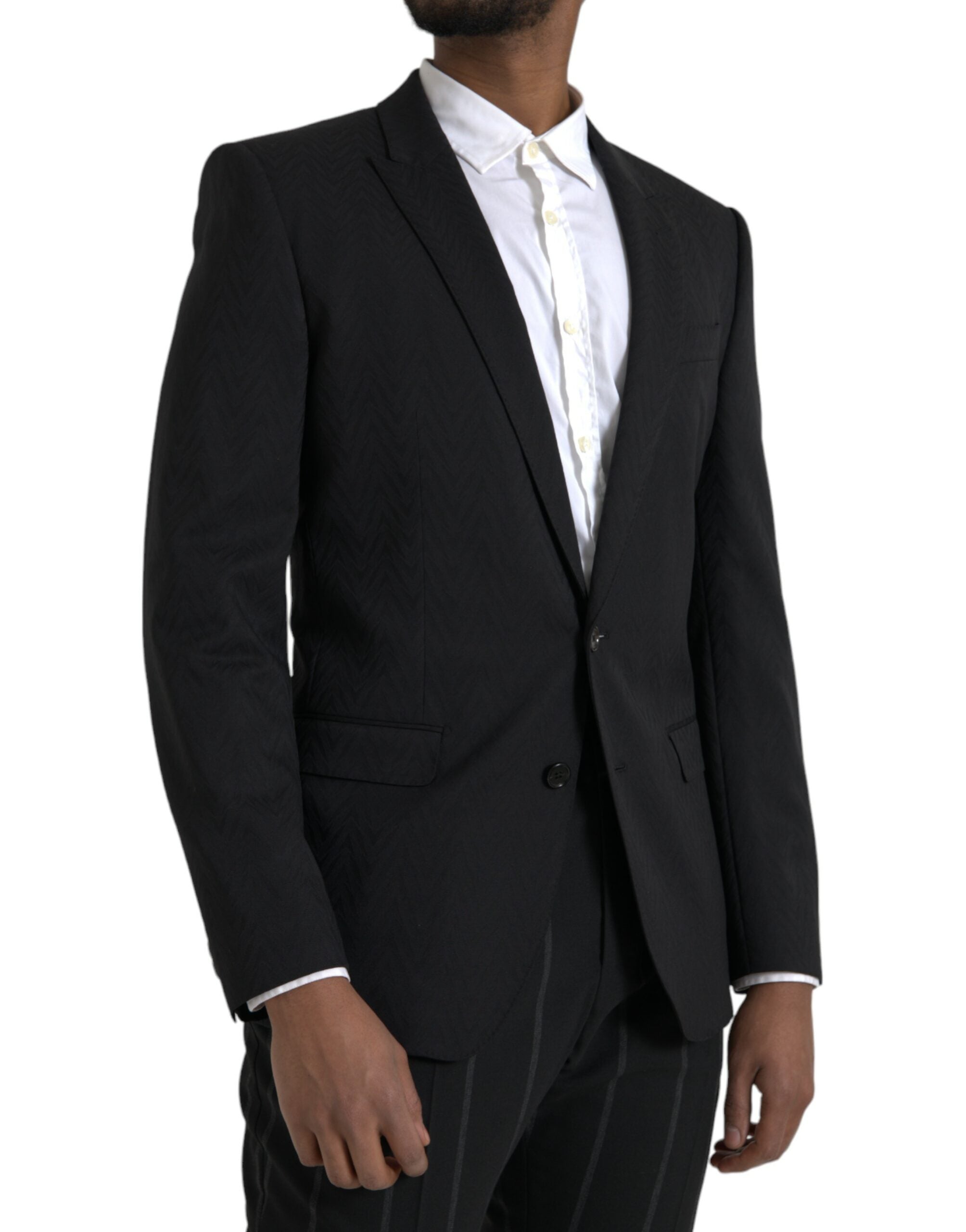 Dolce &amp; Gabbana Black MARTINI Slim Fit Jacket Blazer