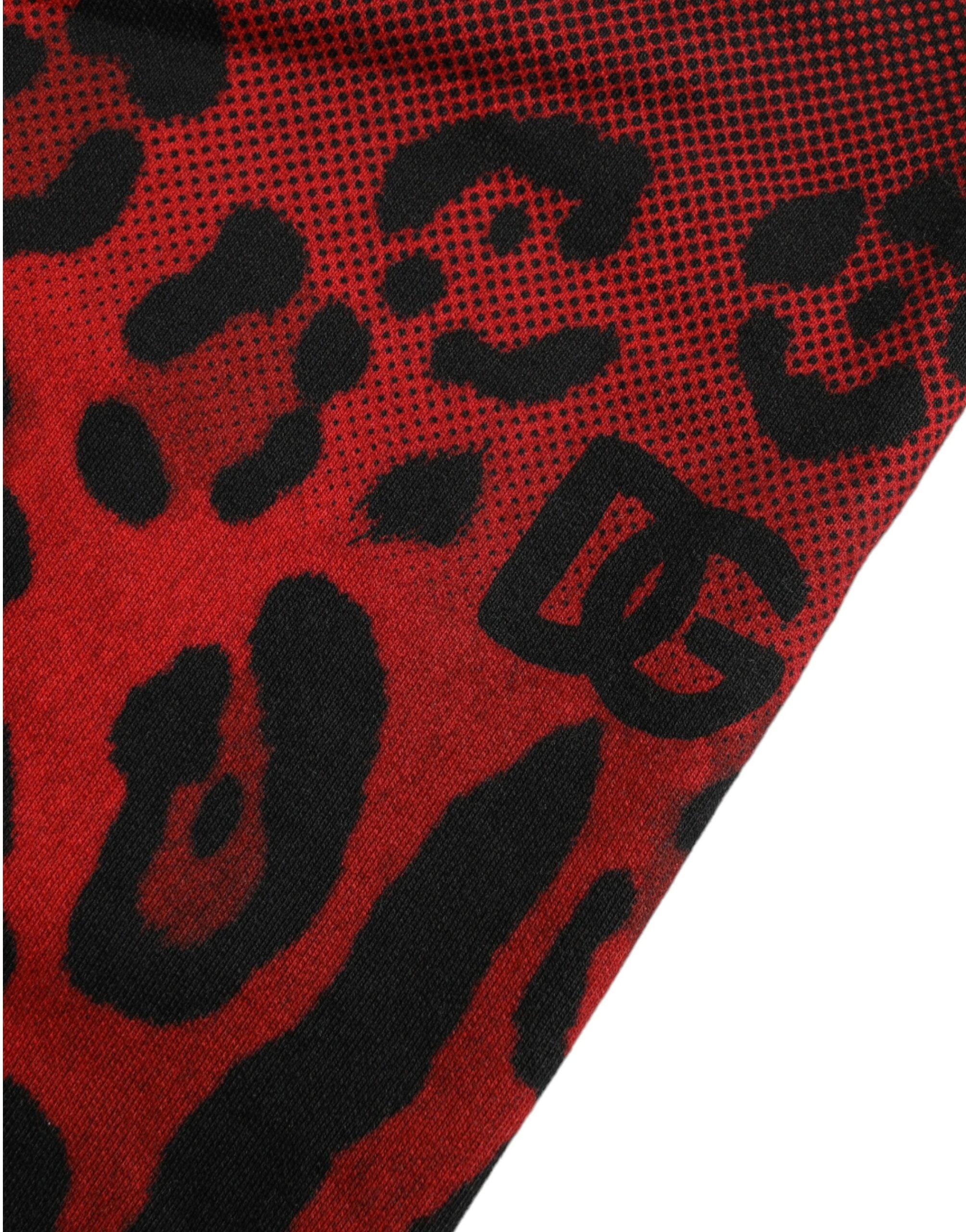 Βαμβακερά σορτς βερμούδας Dolce &amp; Gabbana Red Leopard Print