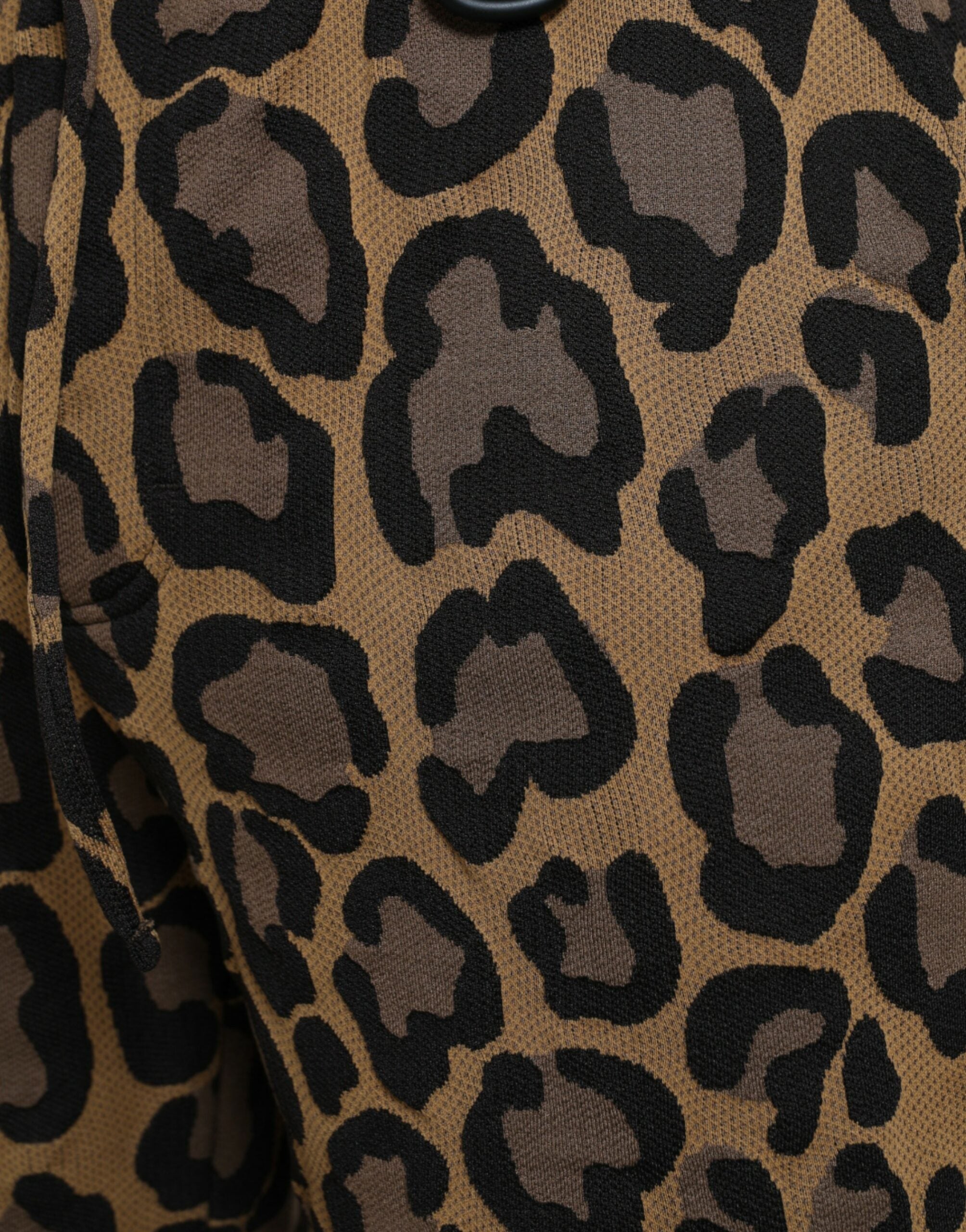 Dolce & Gabbana Brown Leopard Print Polyester Jogger Pants