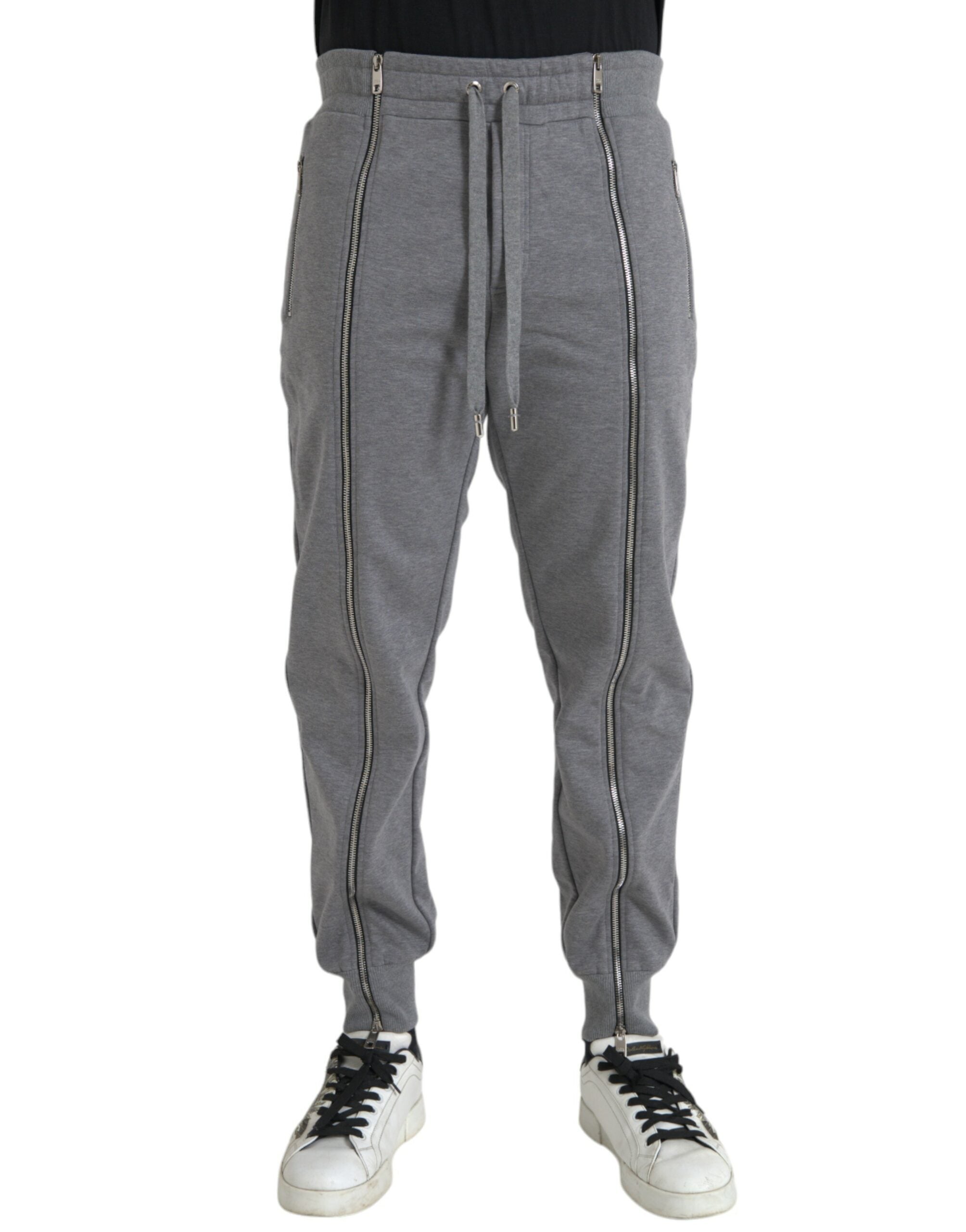 Παντελόνι φούτερ Dolce &amp; Gabbana Grey Cotton Jogger Skinny Sweatpants