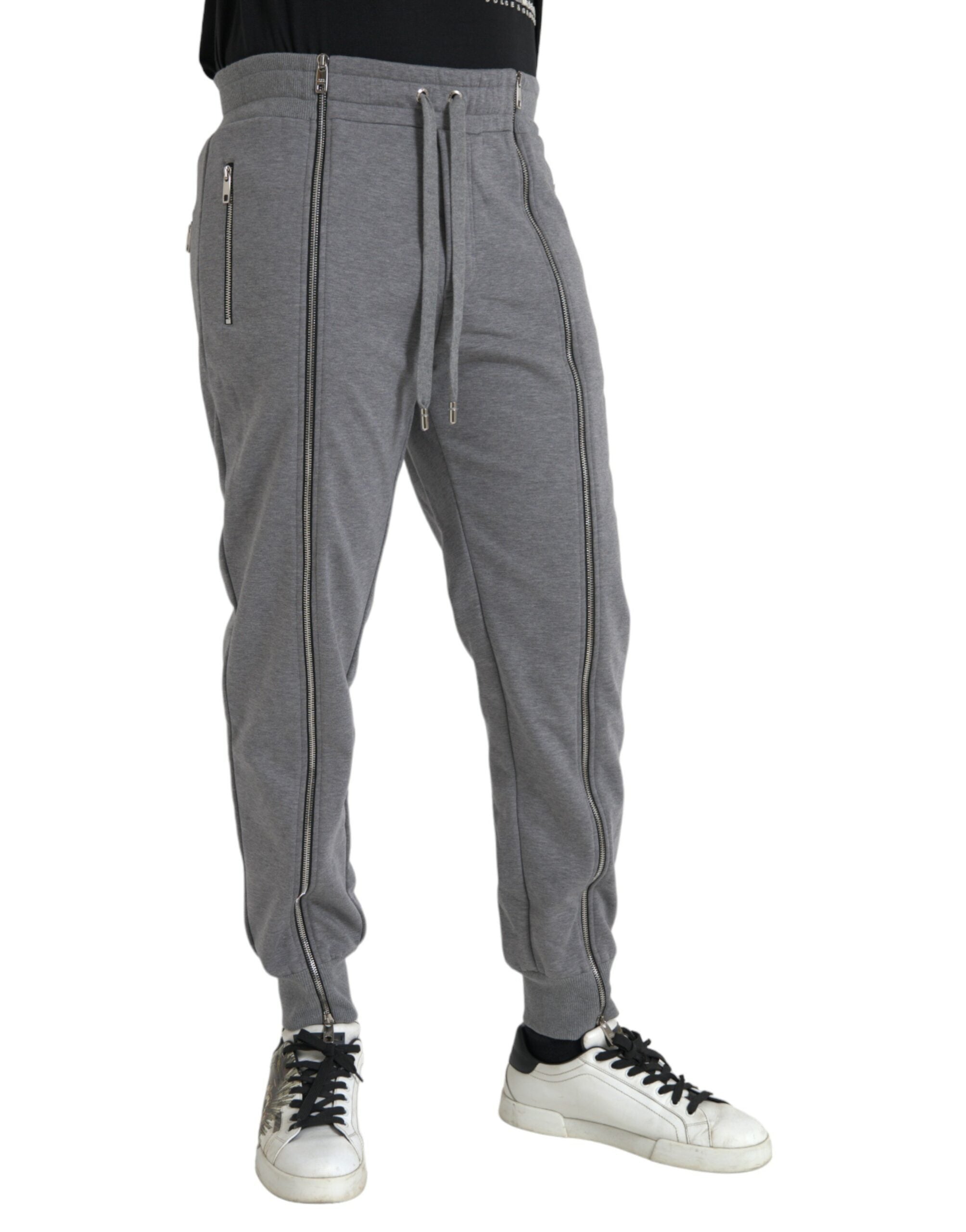 Παντελόνι φούτερ Dolce &amp; Gabbana Grey Cotton Jogger Skinny Sweatpants