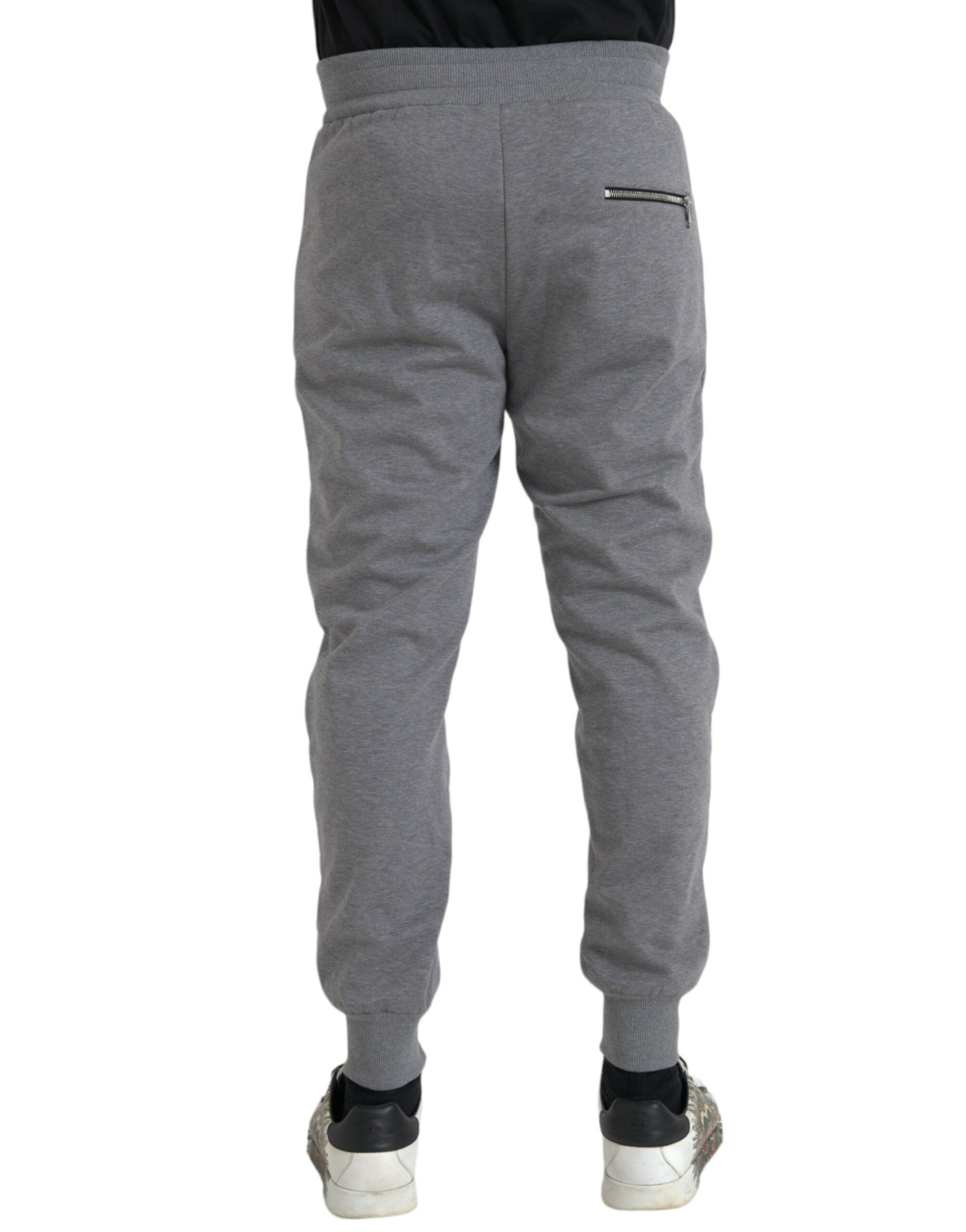 Παντελόνι φούτερ Dolce &amp; Gabbana Grey Cotton Jogger Skinny Sweatpants