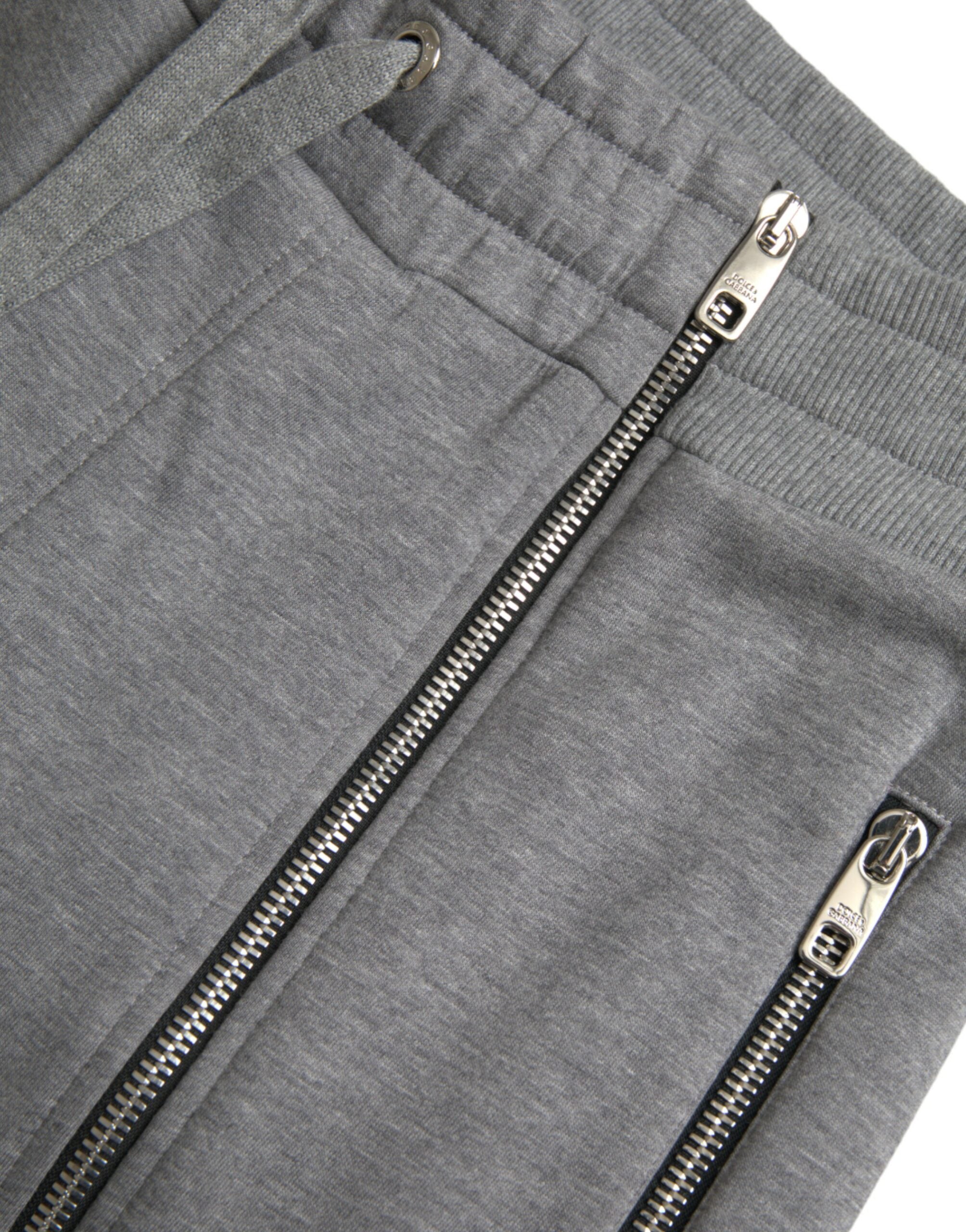 Παντελόνι φούτερ Dolce &amp; Gabbana Grey Cotton Jogger Skinny Sweatpants