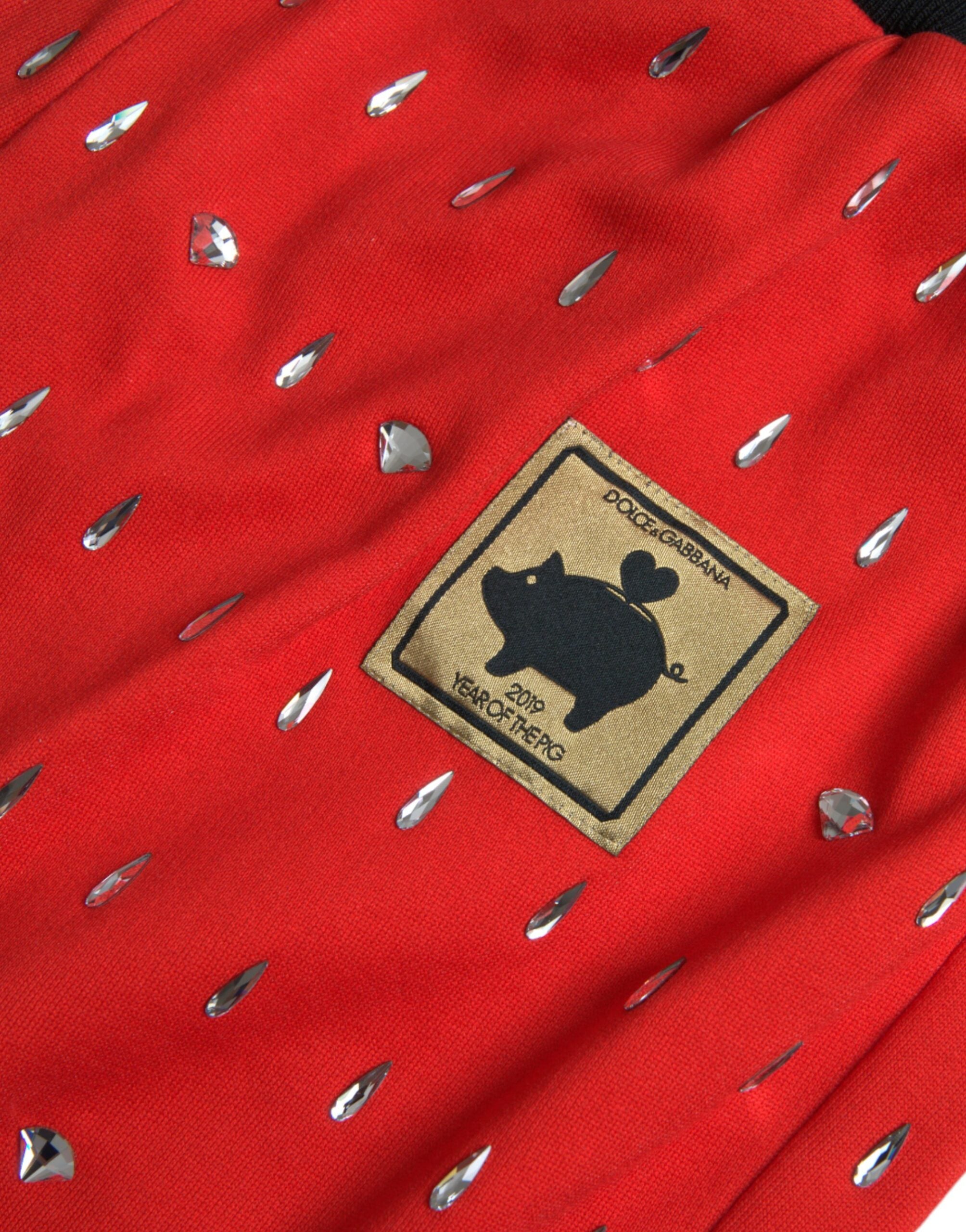 Dolce &amp; Gabbana Red Year Of The Pig Jogger Sweatpants Pants