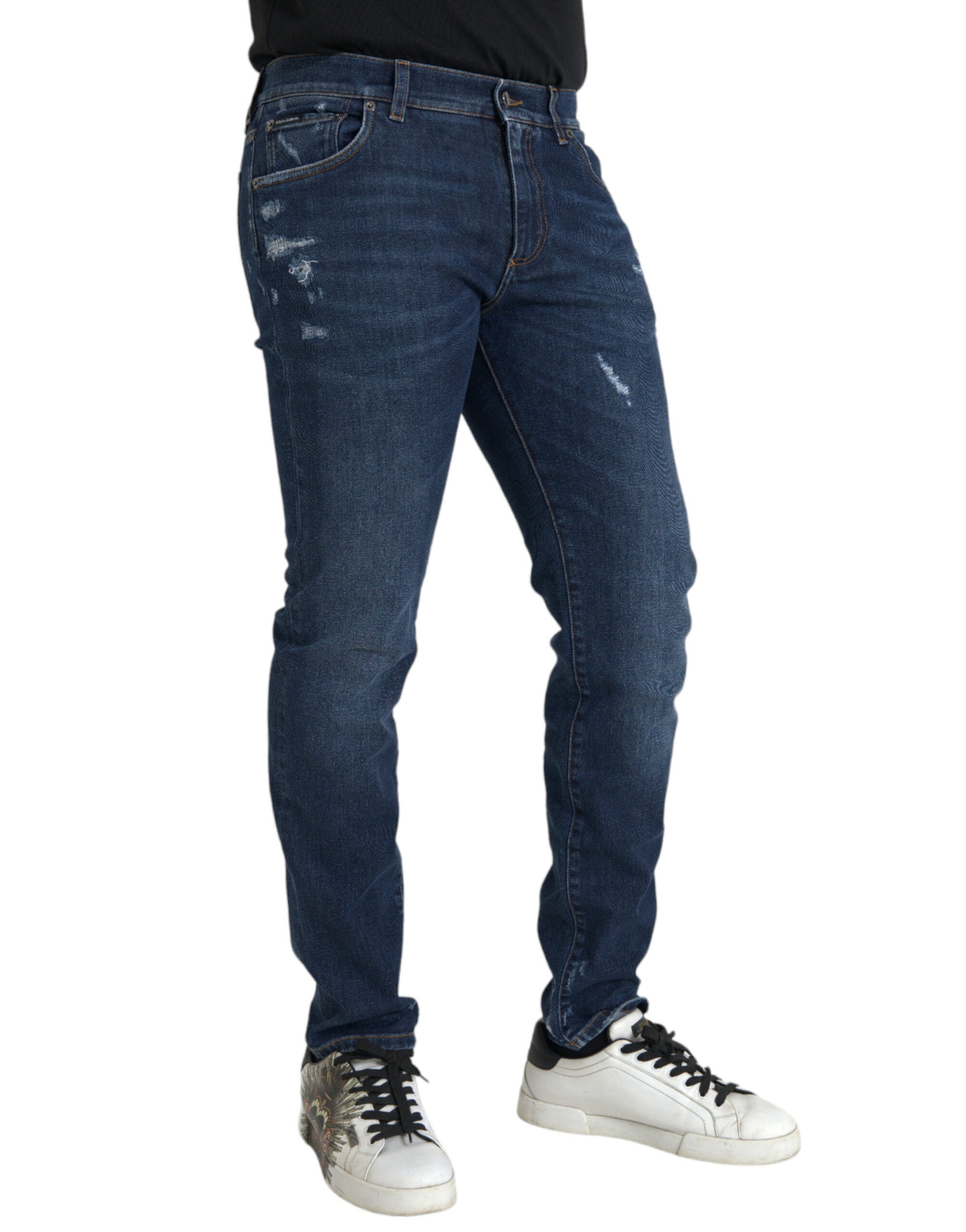 Ανδρικά τζιν τζιν Dolce &amp; Gabbana Blue Slim Fit Cotton Skinny