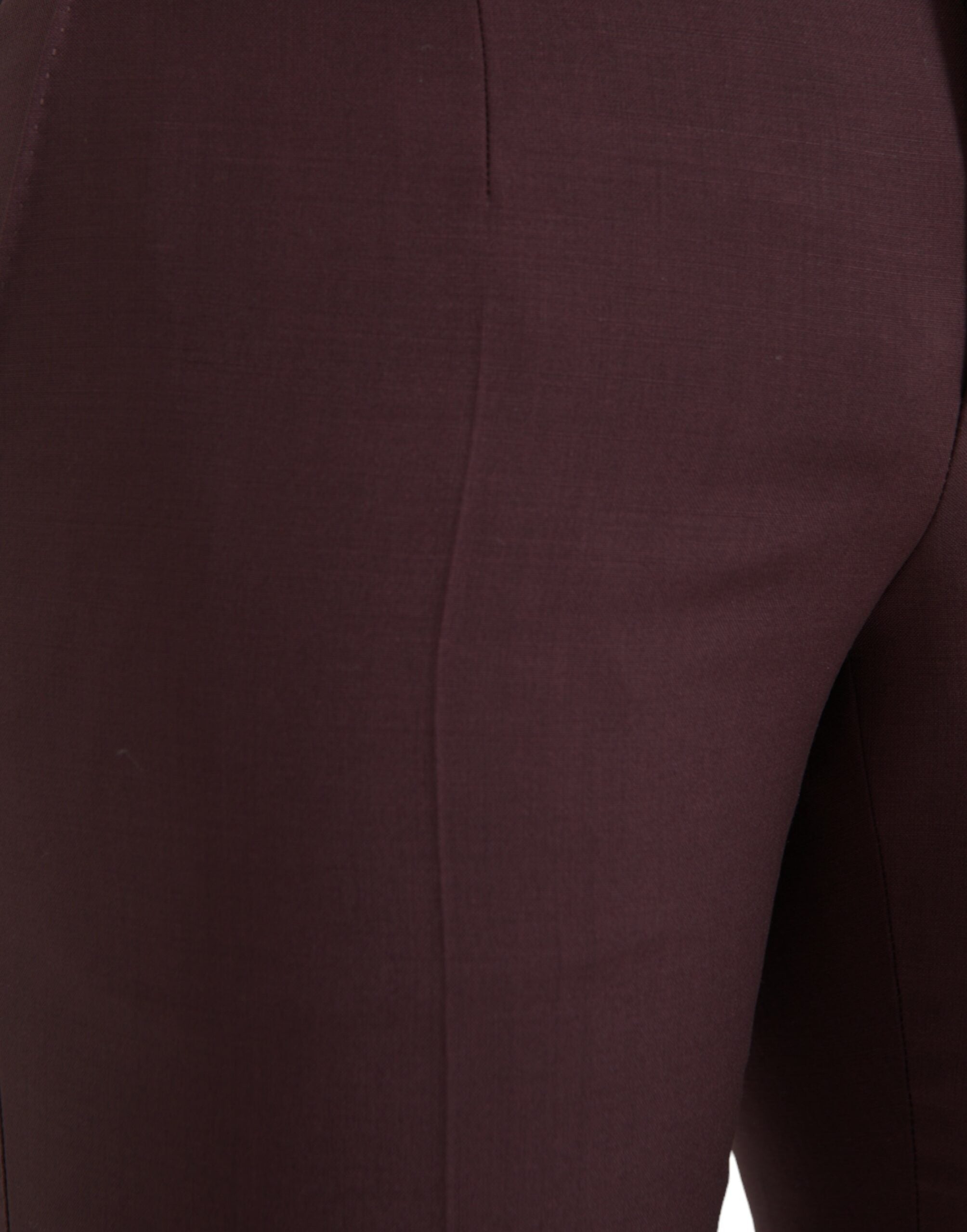 Dolce &amp; Gabbana Maroon Wool Ανδρικό παντελόνι με φόρεμα Slim Fit