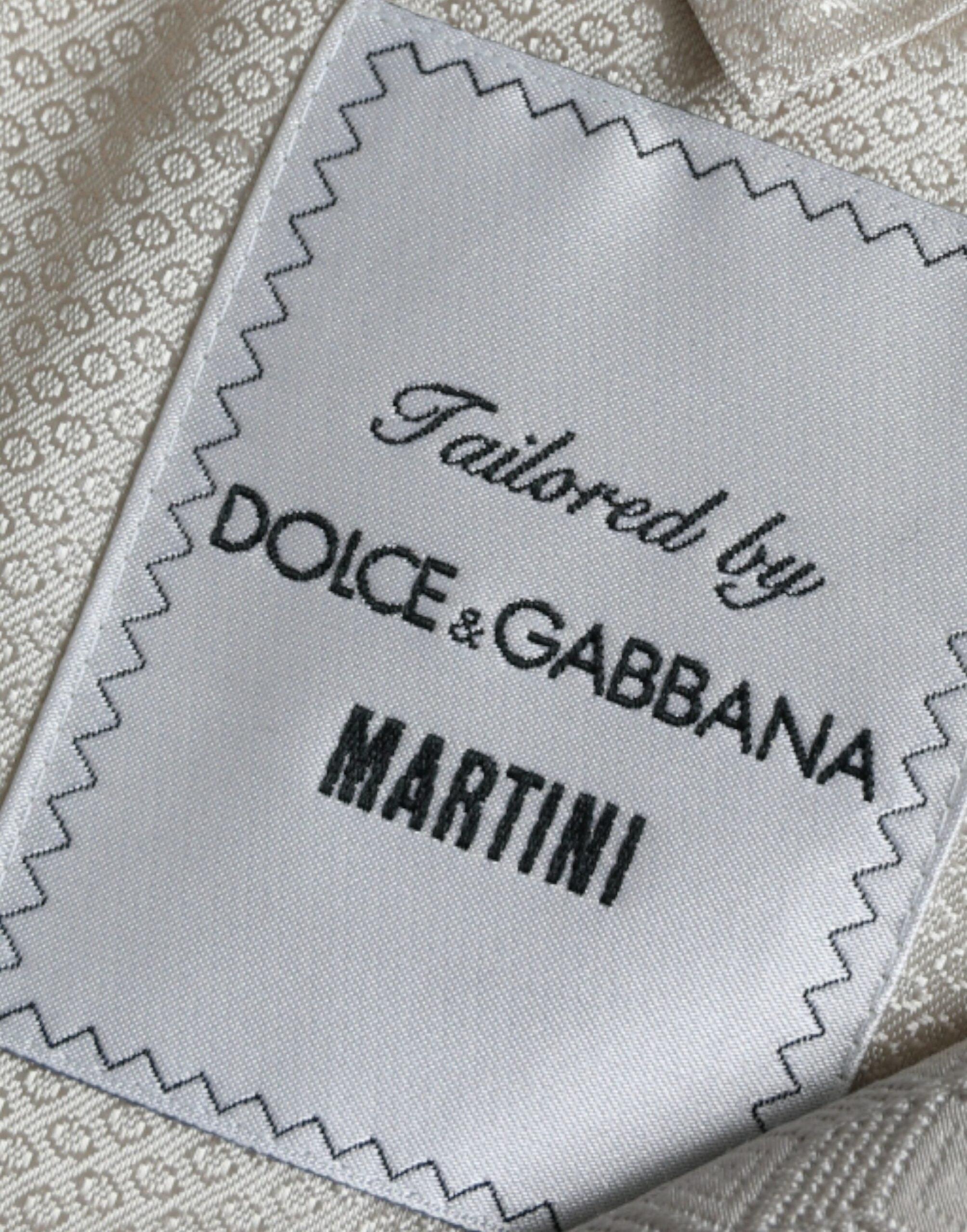 Dolce &amp; Gabbana Beige MARTINI Blazer με μονό στήθος