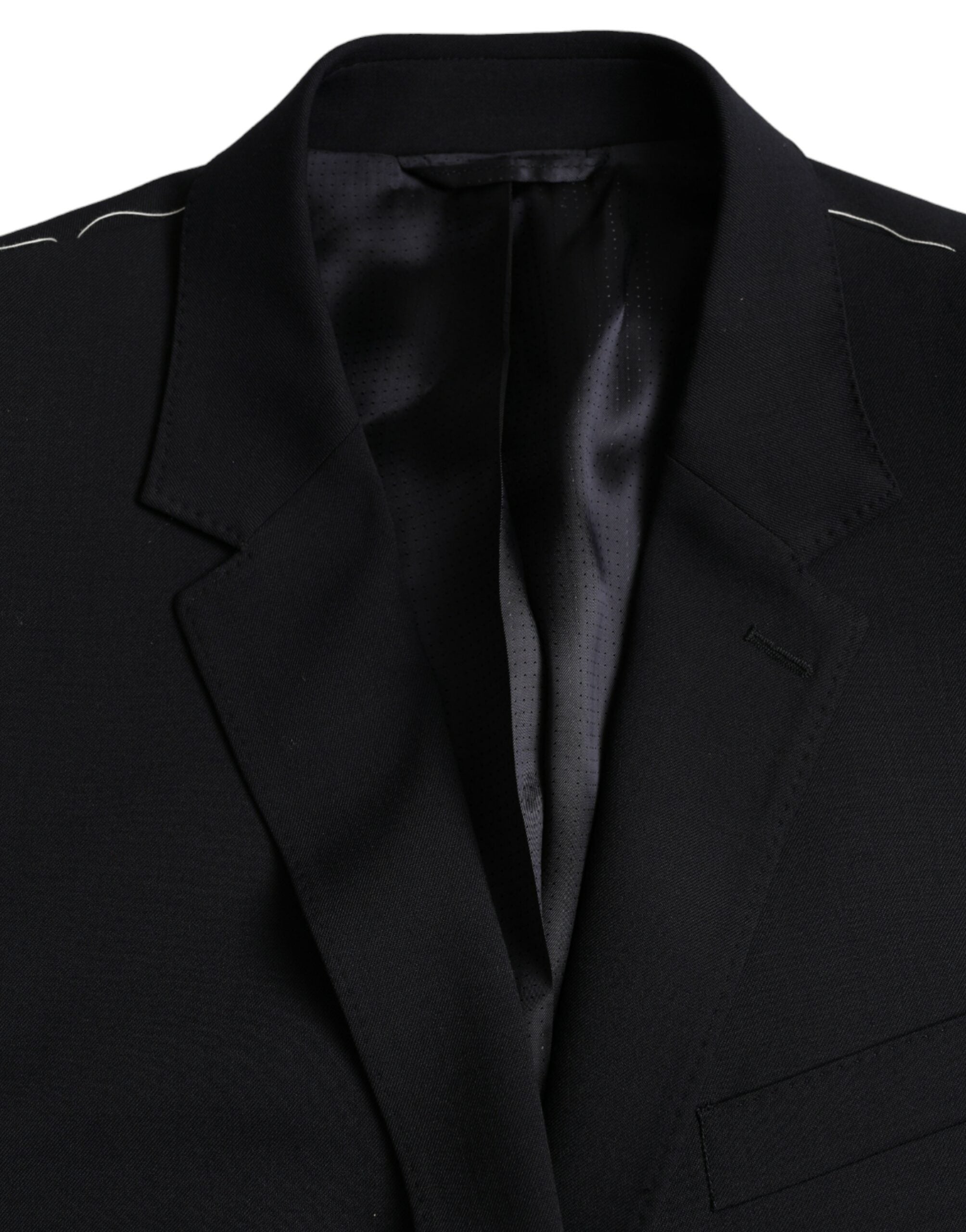 Dolce &amp; Gabbana Black MARTINI Blazer με μονό στήθος