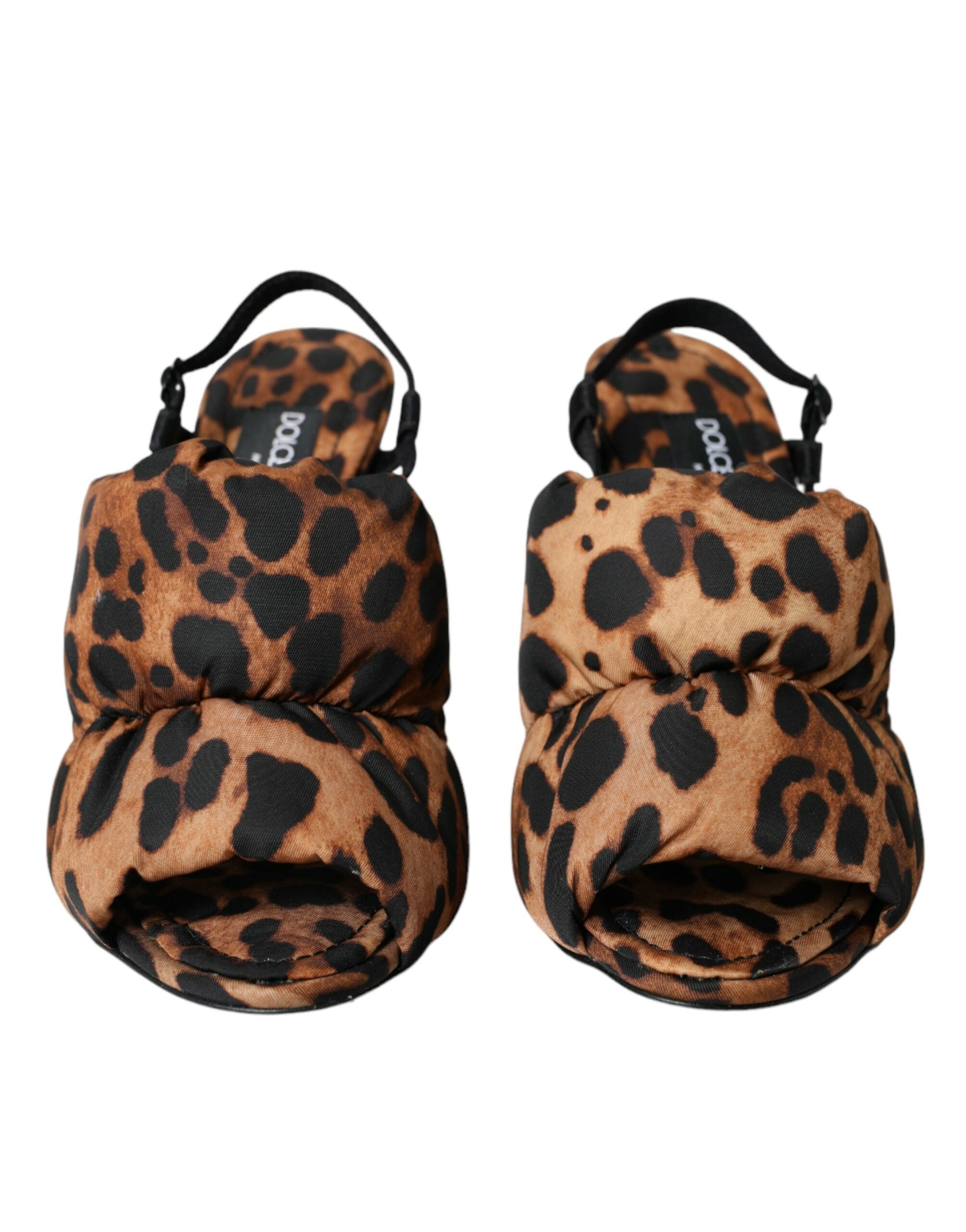 Dolce &amp; Gabbana Brown Leopard Γόβες Σανδάλια Παπούτσια