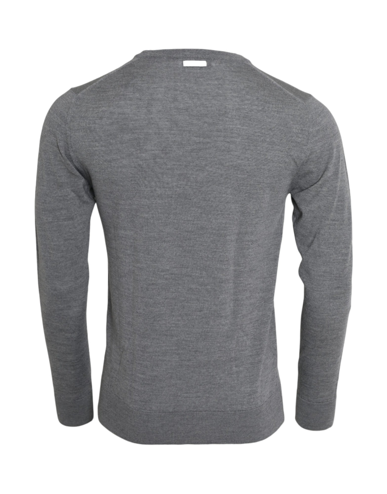 Πουλόβερ με λαιμόκοψη Dolce &amp; Gabbana Ash Grey Wool Crew