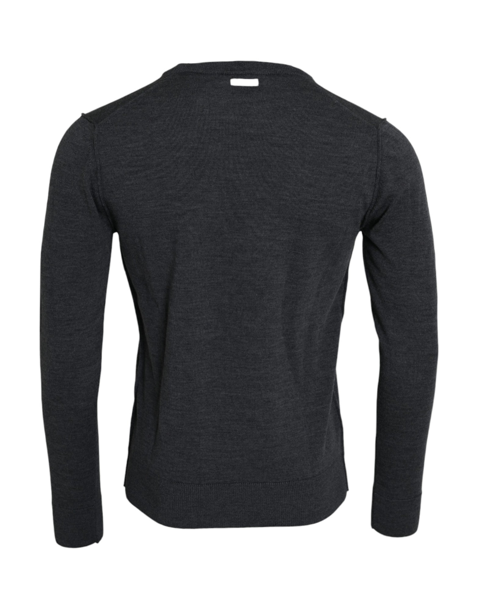 Πουλόβερ Dolce &amp; Gabbana Dark Grey Wool Crew Neck Πουλόβερ