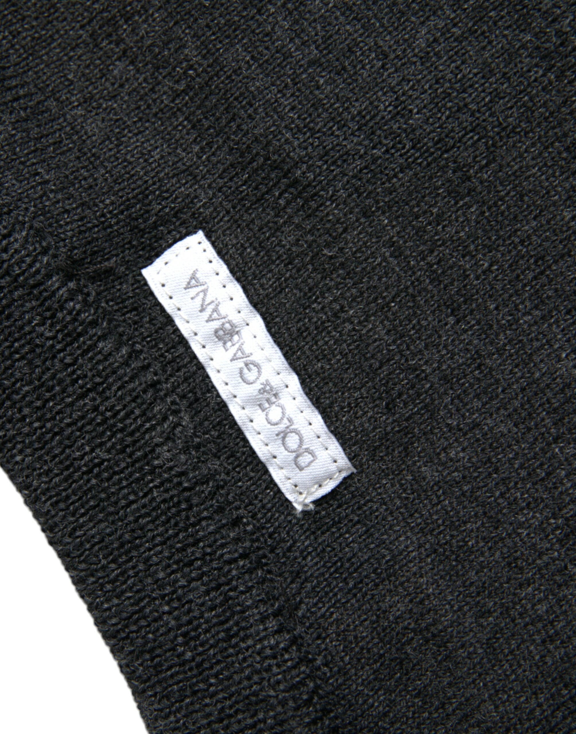 Πουλόβερ Dolce &amp; Gabbana Dark Grey Wool Crew Neck Πουλόβερ