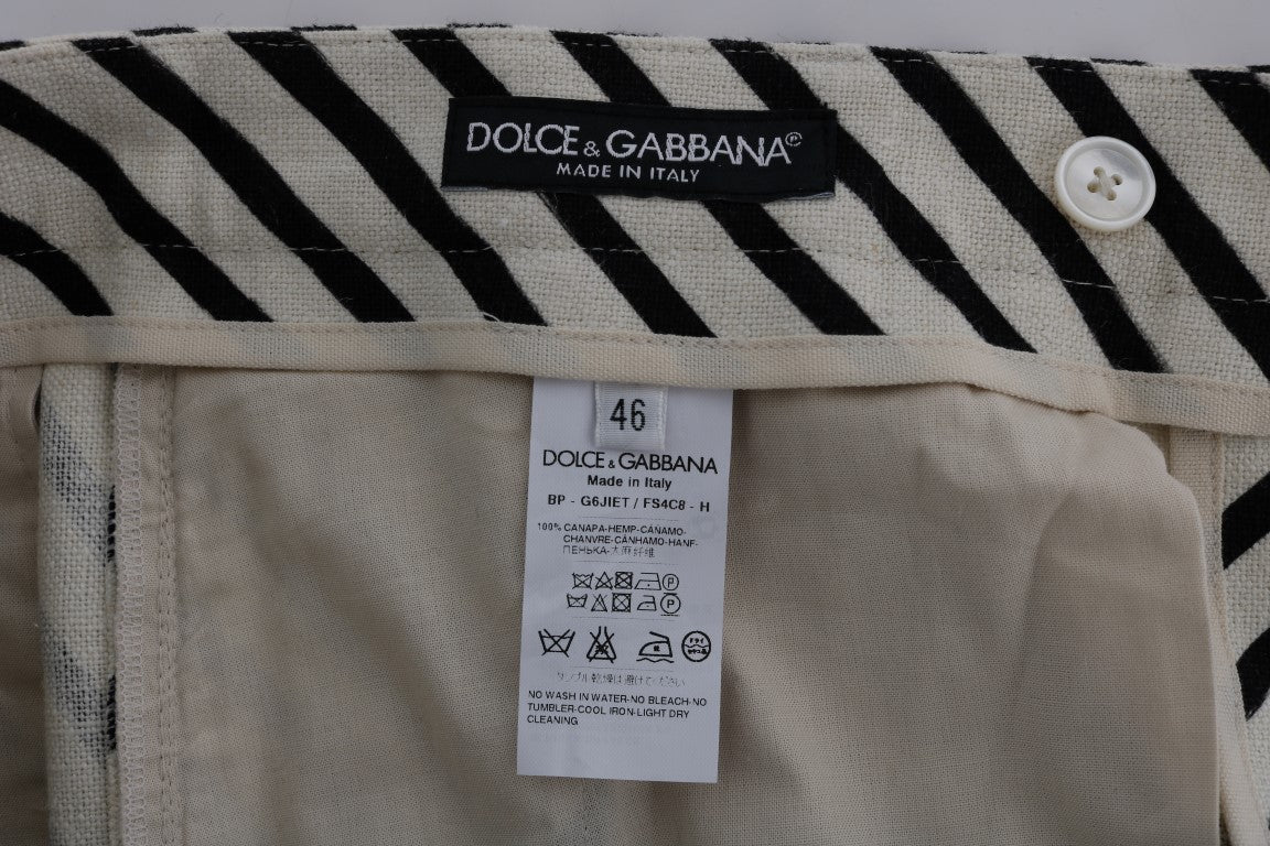 Dolce &amp; Gabbana ριγέ από κάνναβη casual σορτς