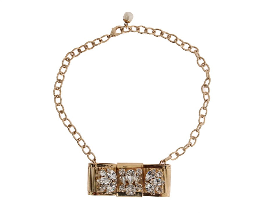 Τσόκερ Dolce &amp; Gabbana Elegant Gold Crystal Statement