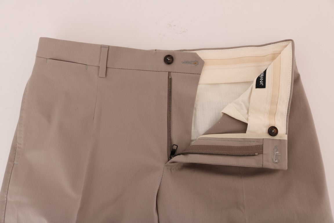 Dolce &amp; Gabbana Chic Beige Chinos Casual Παντελόνι