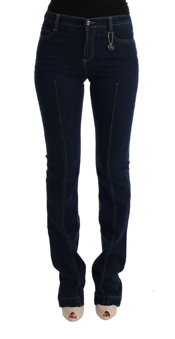 Στολή National Chic Flared Cotton Jeans σε μπλε χρώμα